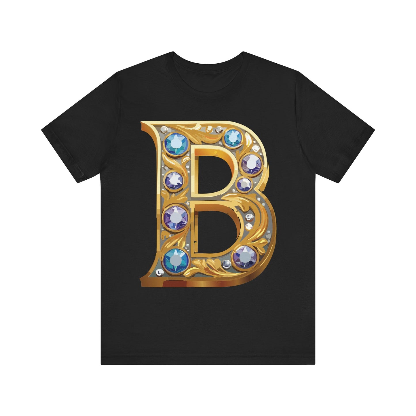 Letter Shirt, Shirt with Letters, Tee Shirt with Gold Letter, Shirt with Antique Letters