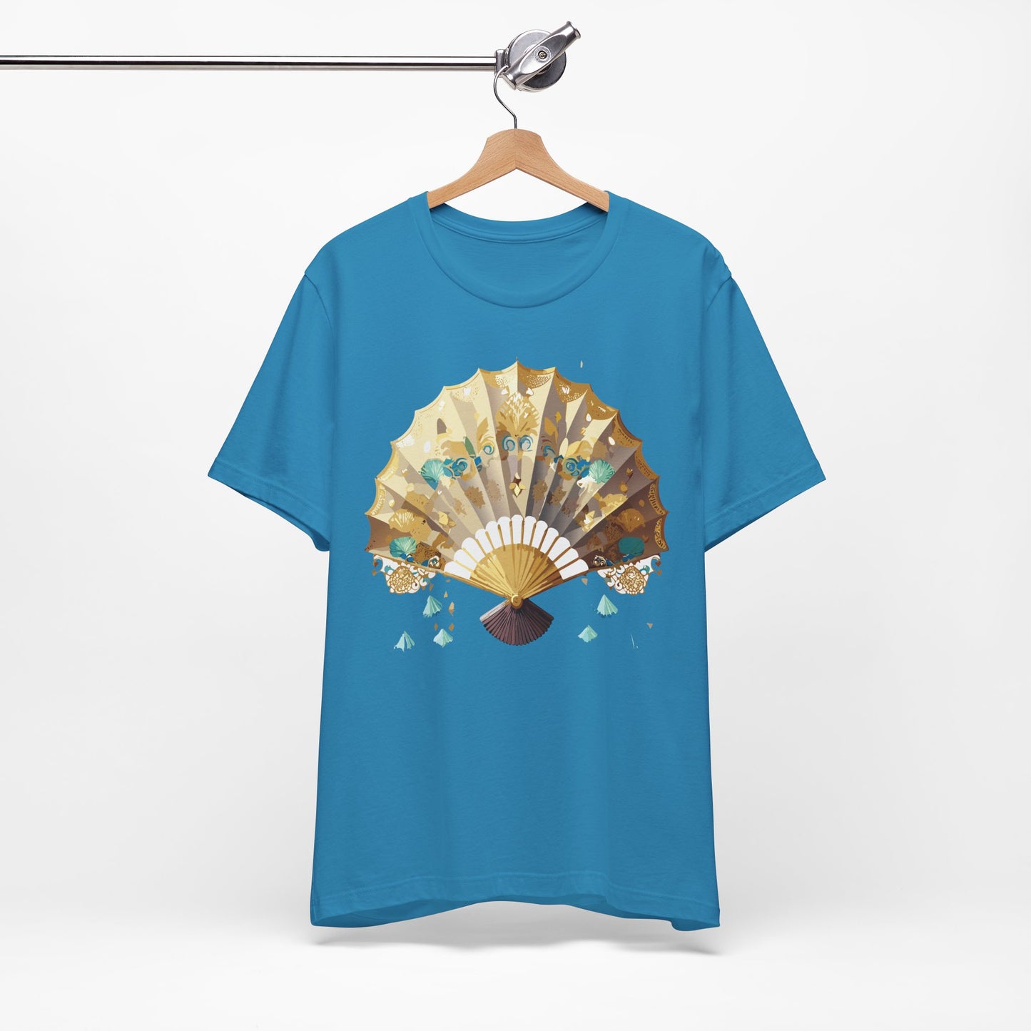 Fan shirt, Shirt with Fan, Tee Shirt with Gold Blower