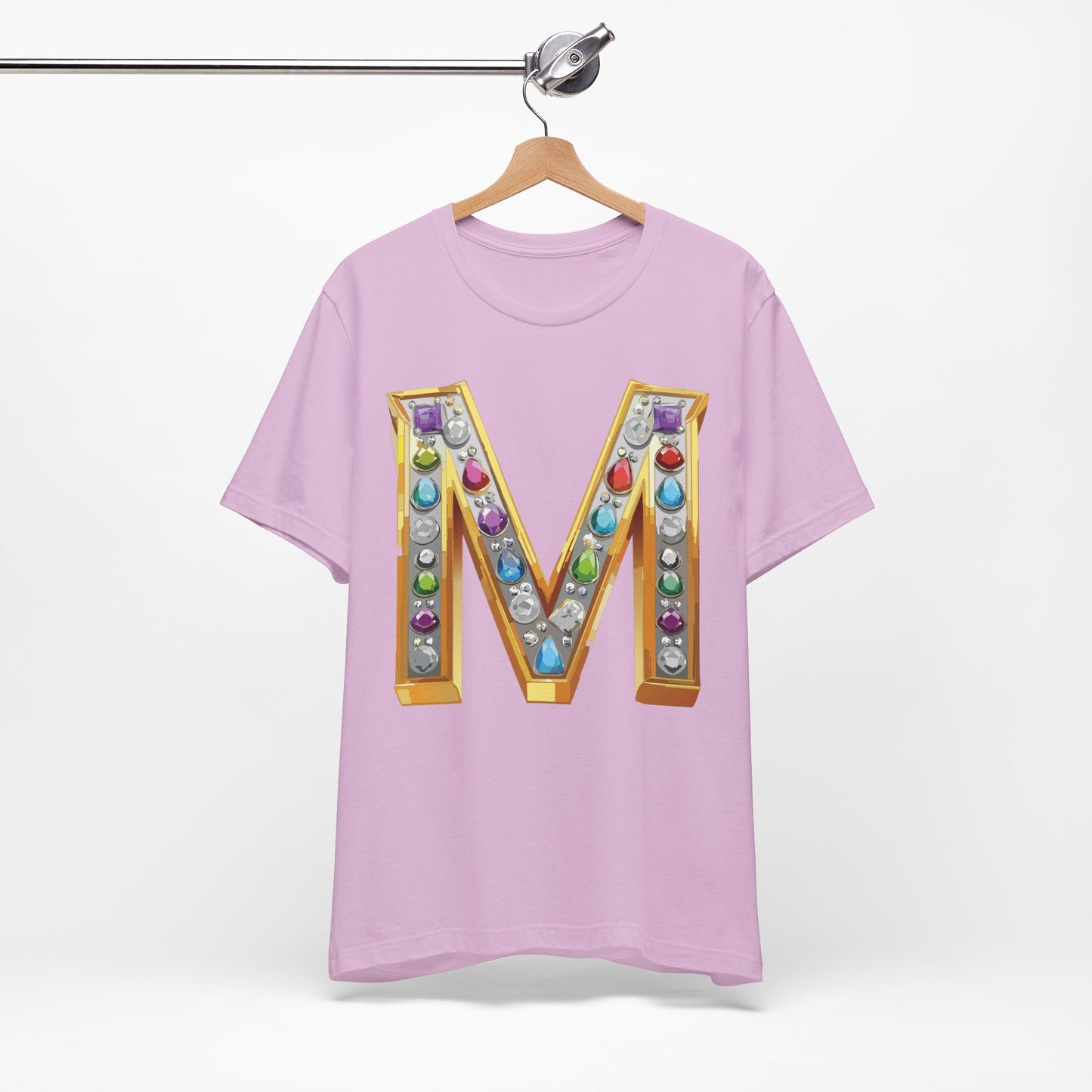 Letter Shirt, Shirt with Letters, Tee Shirt with Gold Letter, Shirt with Antique Letters