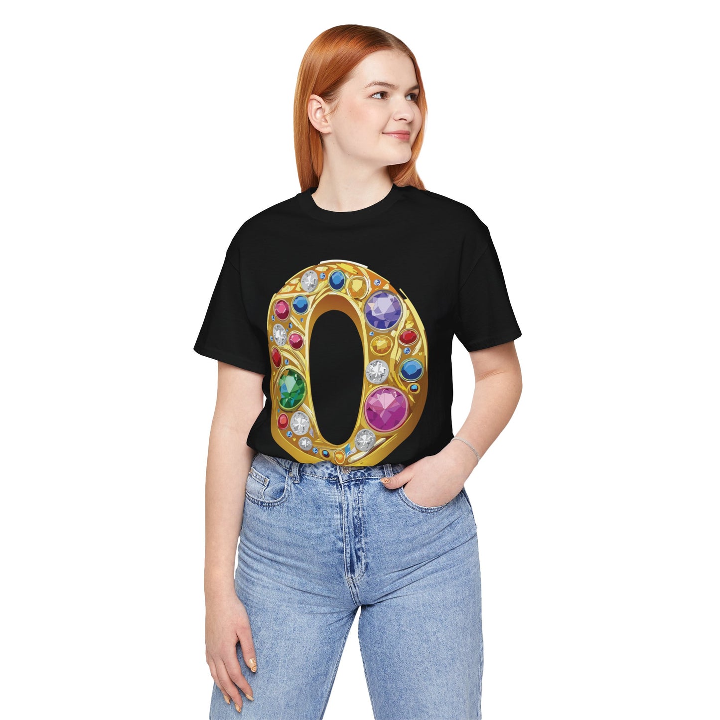 Letter Shirt, Shirt with Letters, Tee Shirt with Gold Letter, Shirt with Antique Letters