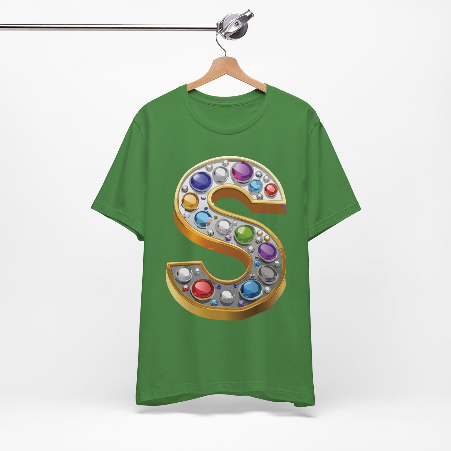 Letter Shirt, Shirt with Letters, Tee Shirt with Gold Letter, Shirt with Antique Letters