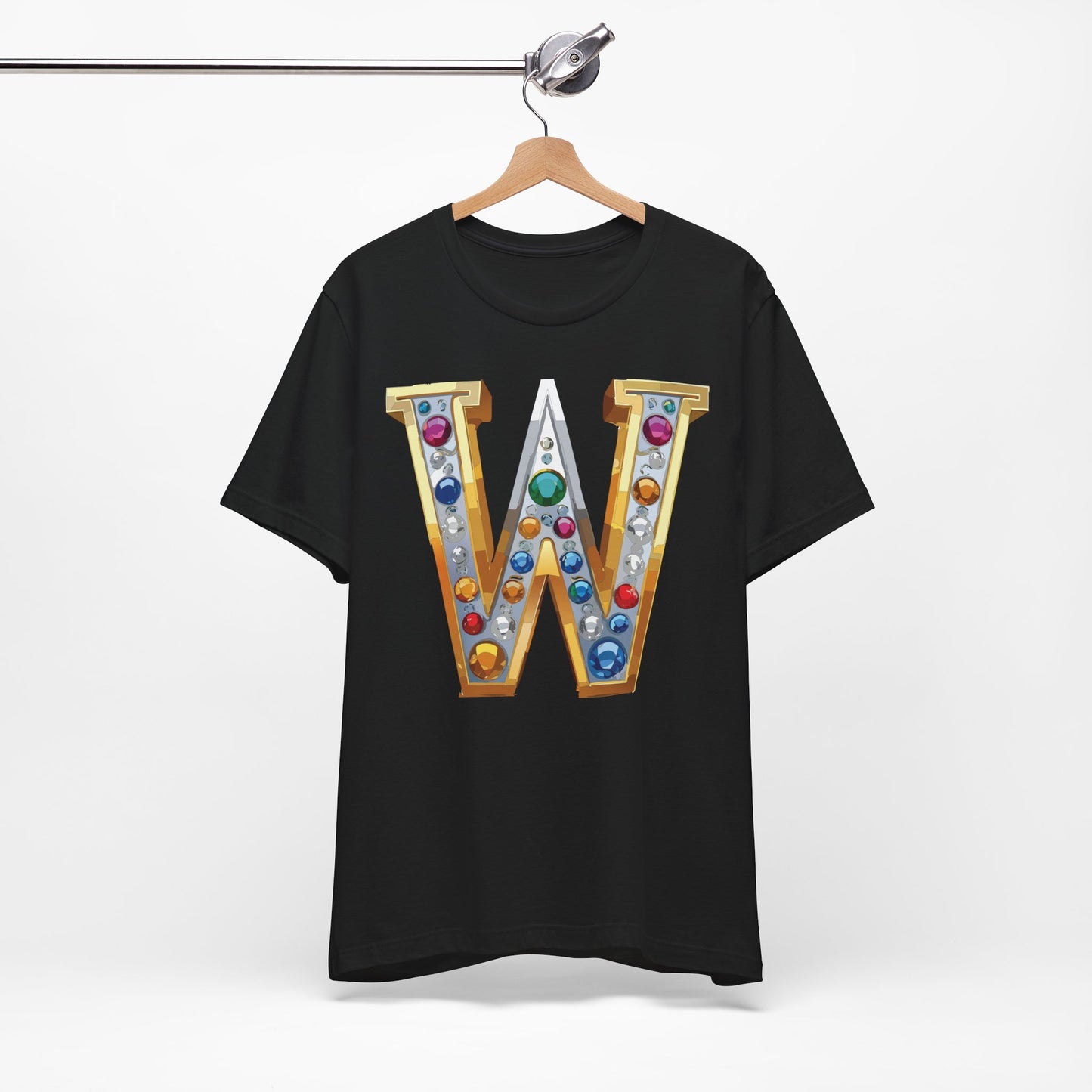 Letter Shirt, Shirt with Letters, Tee Shirt with Gold Letter, Shirt with Antique Letters