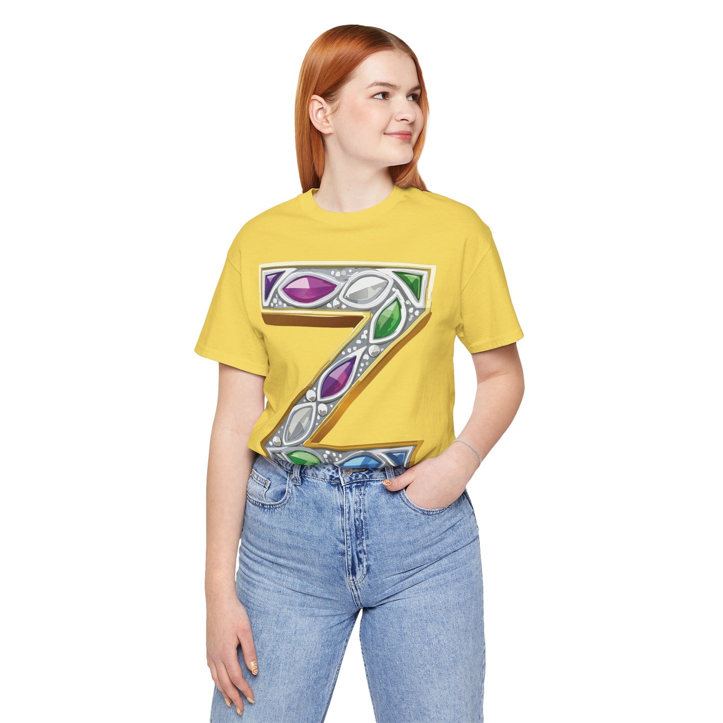 Letter Shirt, Shirt with Letters, Tee Shirt with Gold Letter, Shirt with Antique Letters