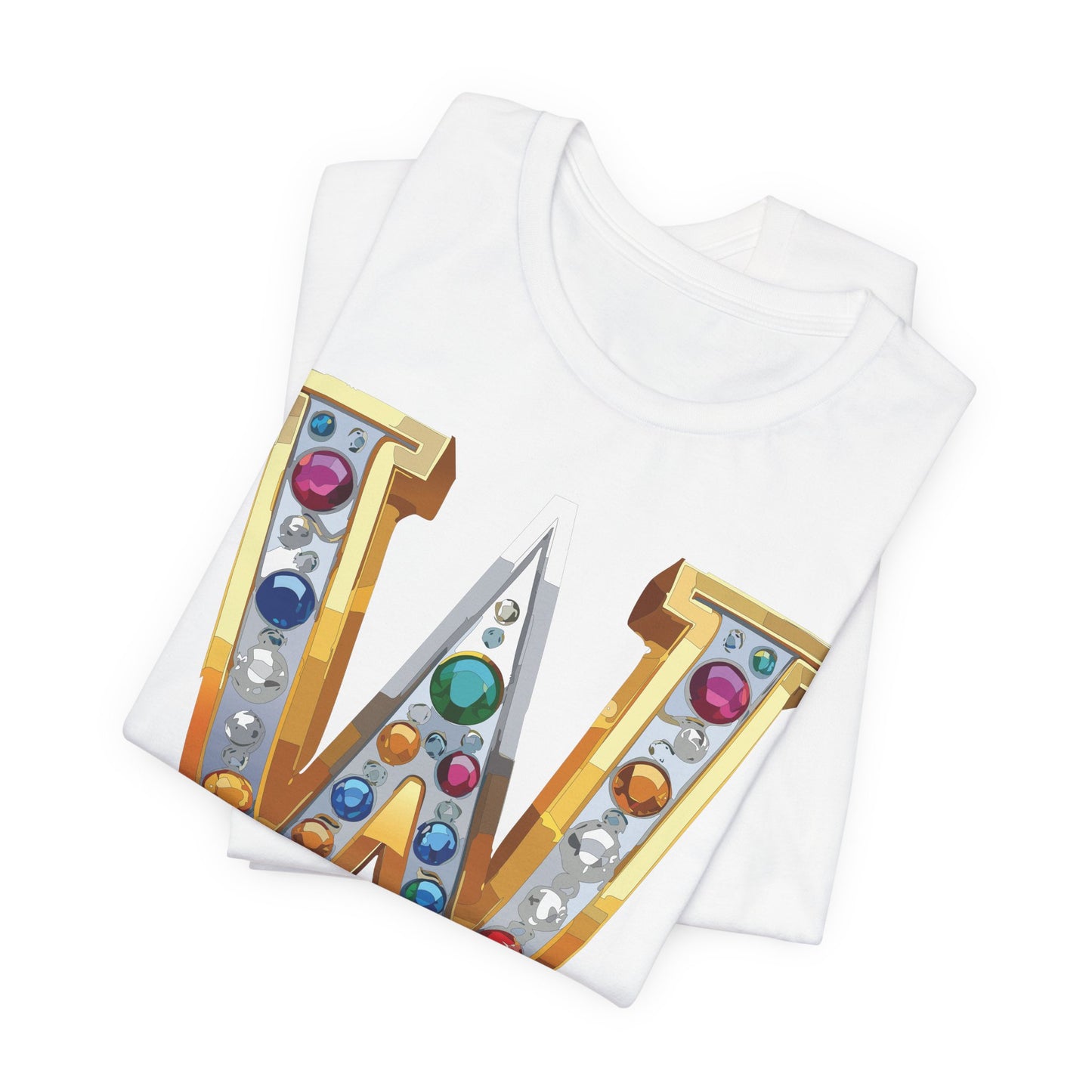 Letter Shirt, Shirt with Letters, Tee Shirt with Gold Letter, Shirt with Antique Letters