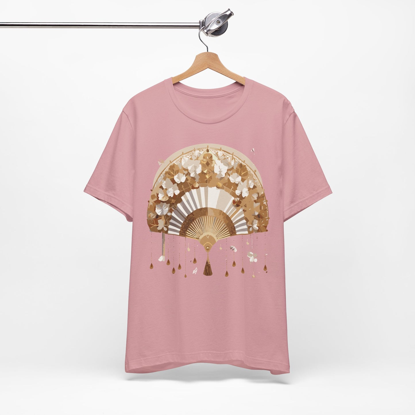 Fan shirt, Shirt with Fan, Tee Shirt with Gold Blower