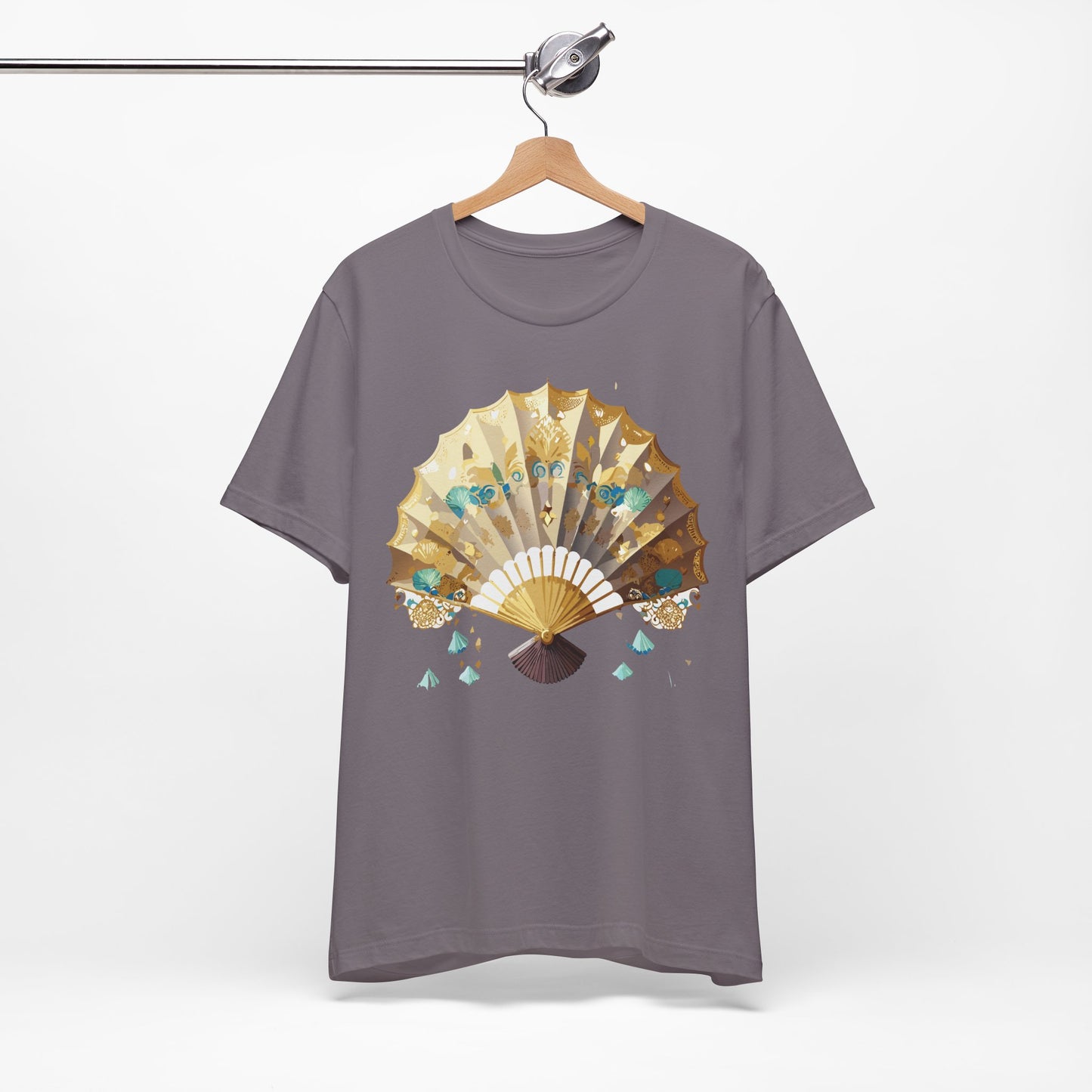 Fan shirt, Shirt with Fan, Tee Shirt with Gold Blower