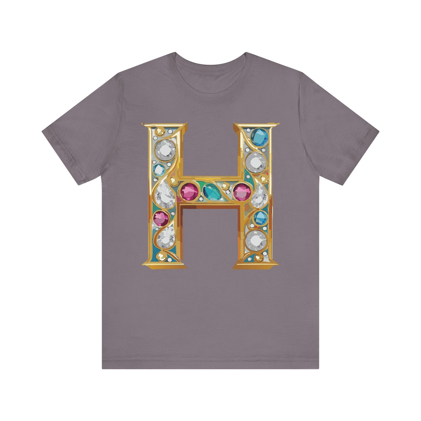 Letter Shirt, Shirt with Letters, Tee Shirt with Gold Letter, Shirt with Antique Letters