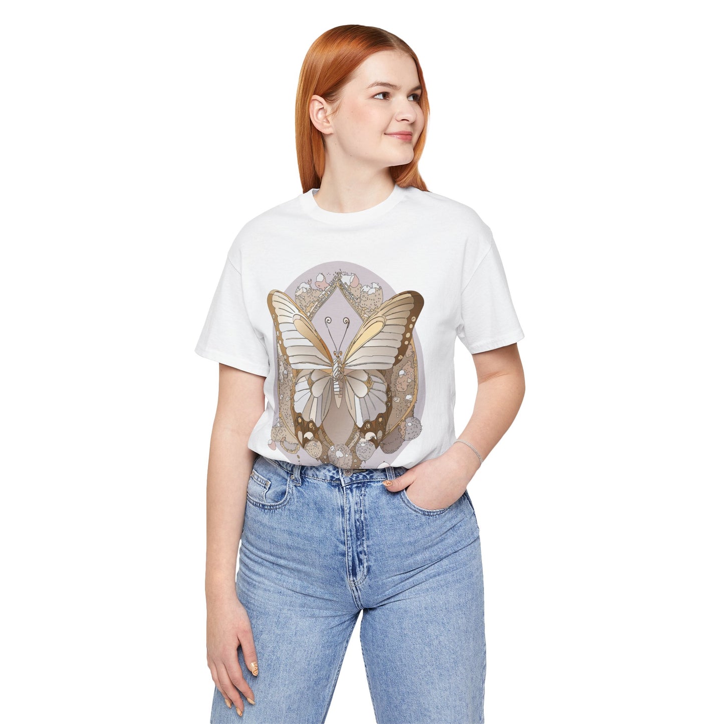 Butterfly Shirt, Shirt with Butterfly, Tee Shirt with Antique Butterfly