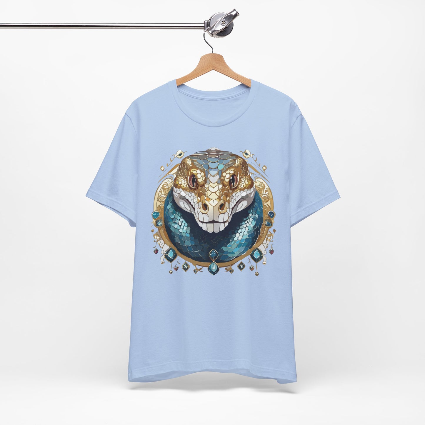 Animal Shirt, Shirt with Animal, Tee Shirt with Gold Animal Medal, Shirt with Antique Animal Medallion