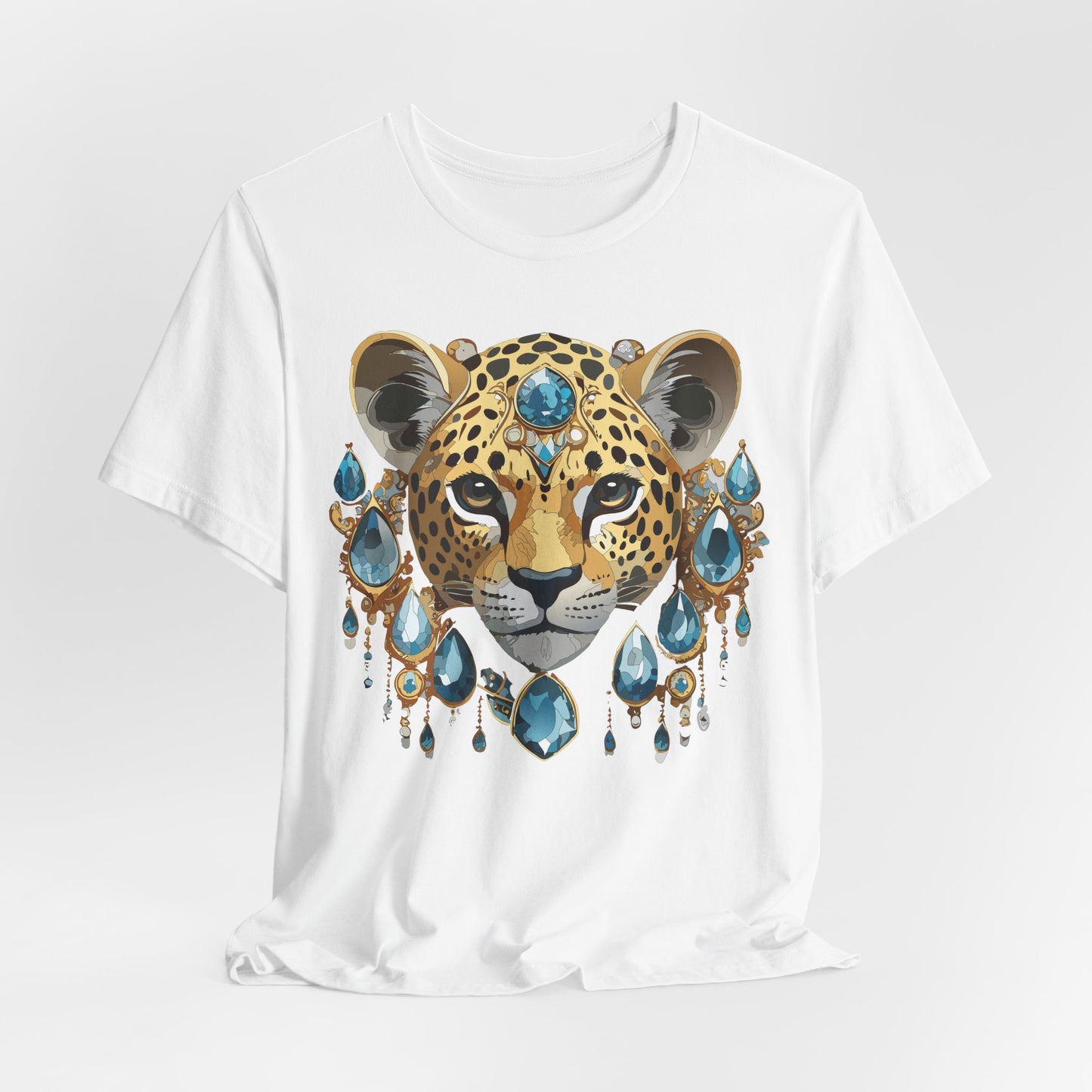Animal Shirt, Shirt with Animal, Tee Shirt with Gold Animal Medal, Shirt with Antique Animal Medallion