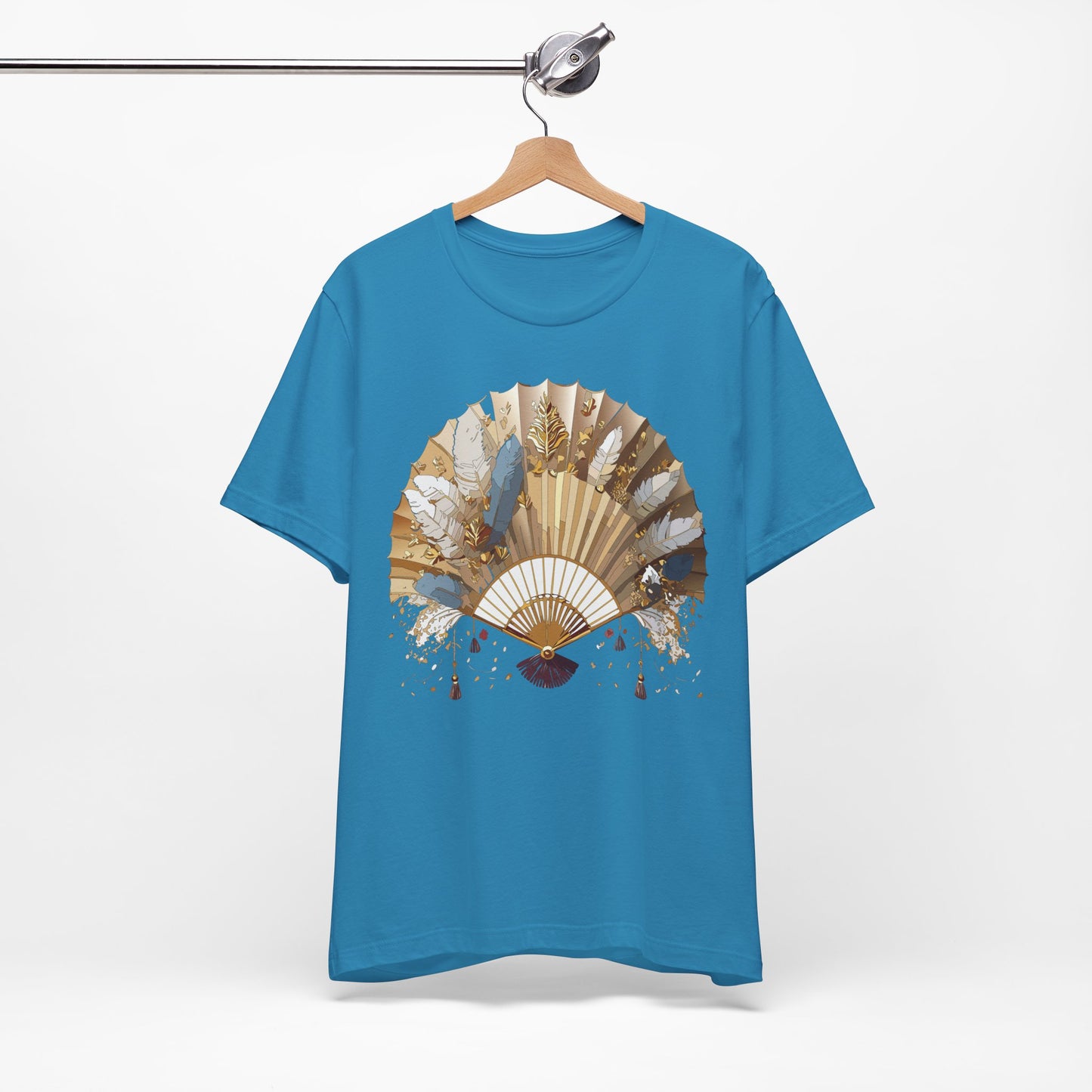 Fan shirt, Shirt with Fan, Tee Shirt with Gold Blower
