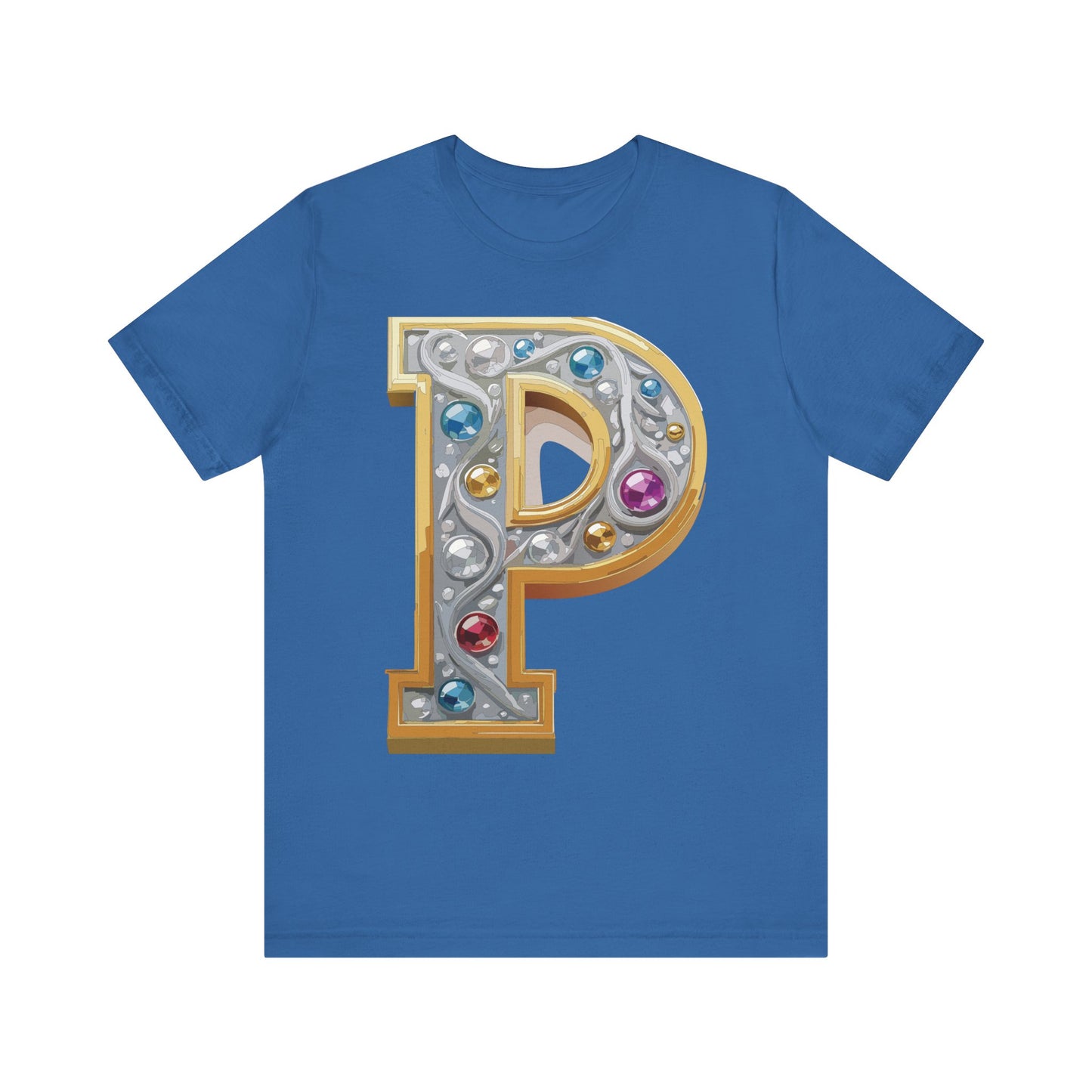 Letter Shirt, Shirt with Letters, Tee Shirt with Gold Letter, Shirt with Antique Letters