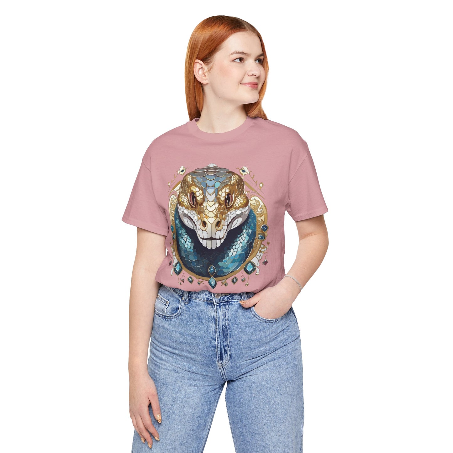Animal Shirt, Shirt with Animal, Tee Shirt with Gold Animal Medal, Shirt with Antique Animal Medallion