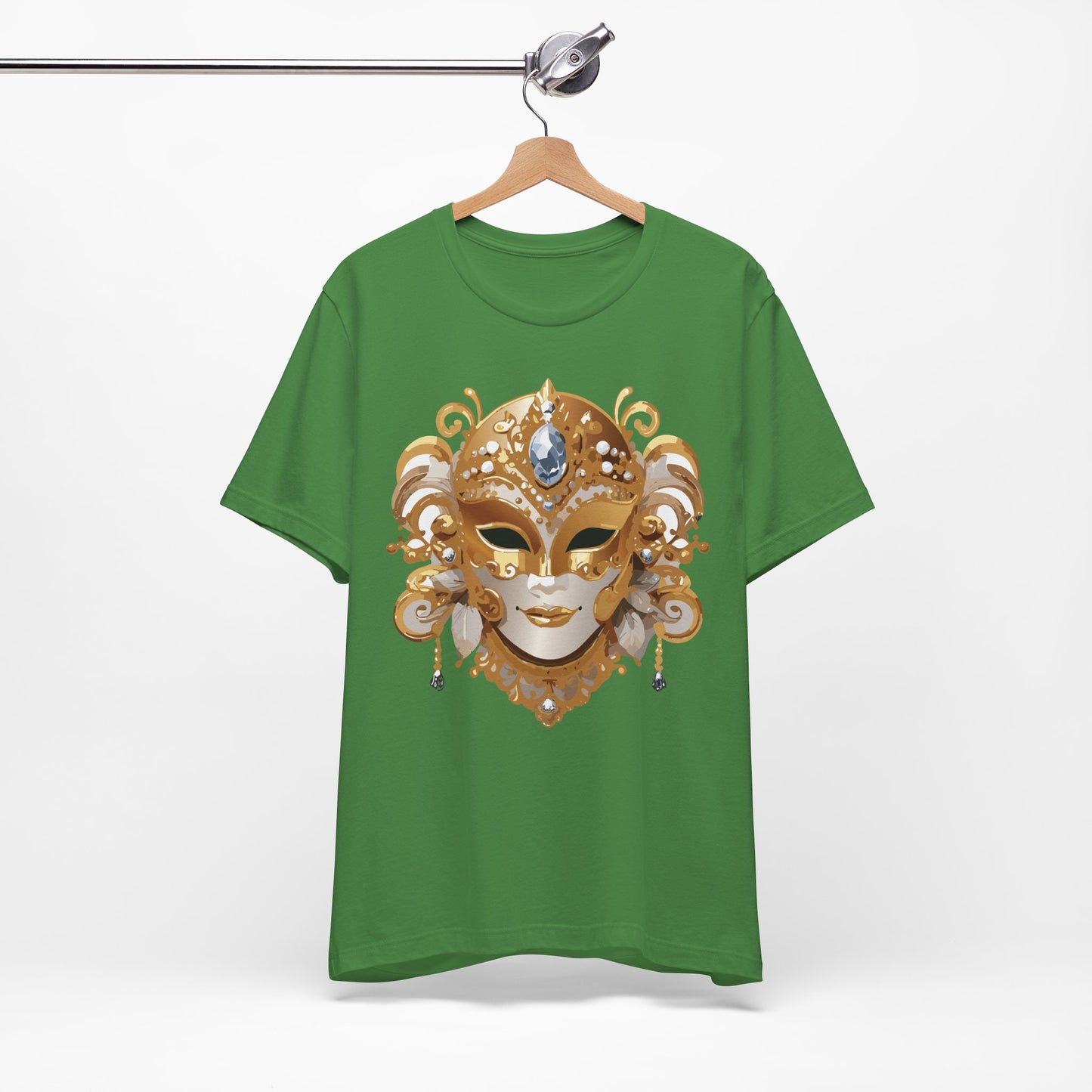 Mask Shirt, Shirt with Mask, Tee Shirt with Gold Face