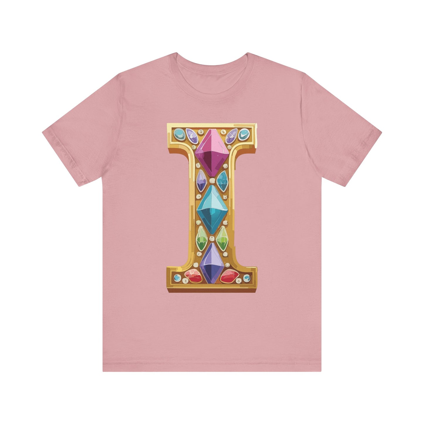 Letter Shirt, Shirt with Letters, Tee Shirt with Gold Letter, Shirt with Antique Letters