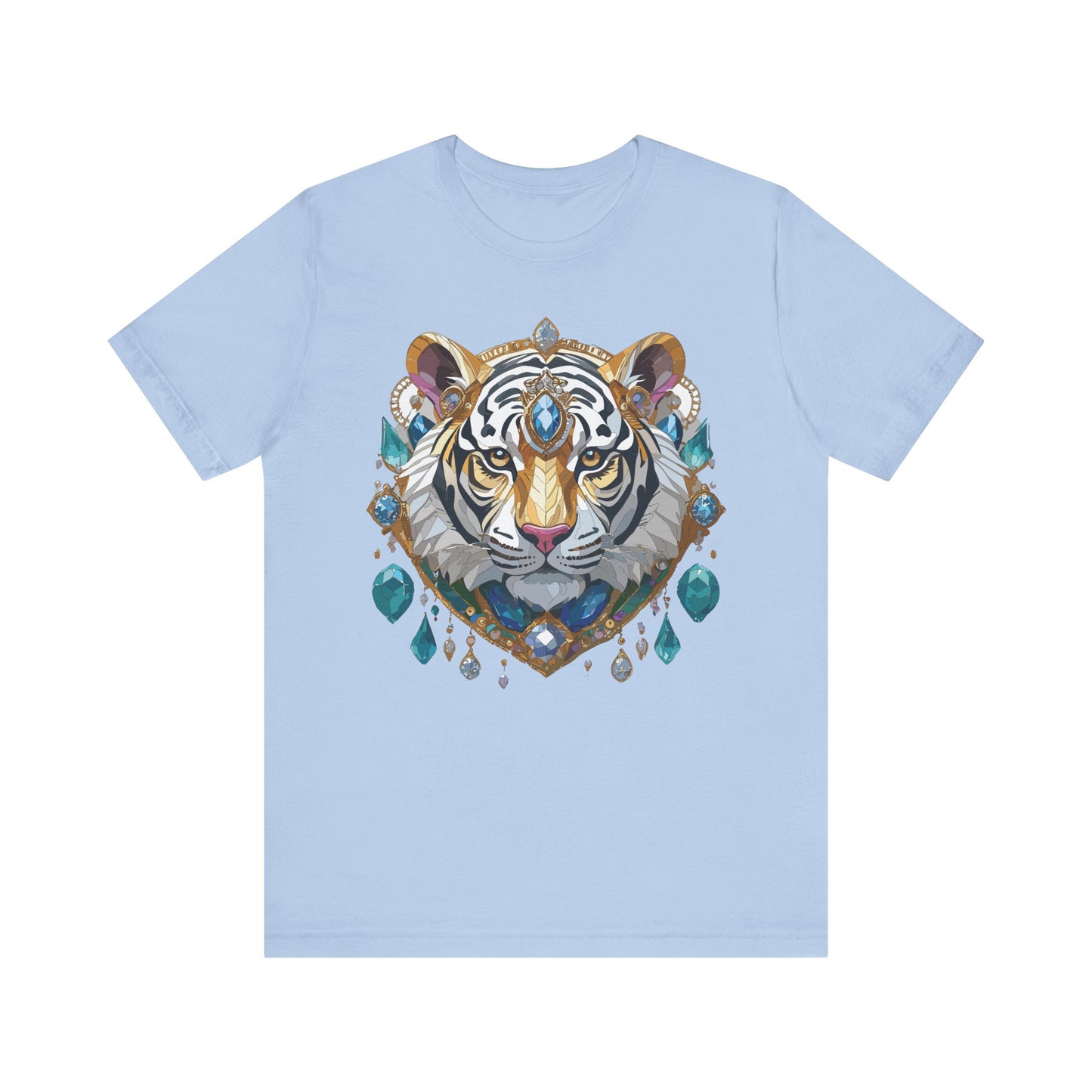 Animal Shirt, Shirt with Animal, Tee Shirt with Gold Animal Medal, Shirt with Antique Animal Medallion