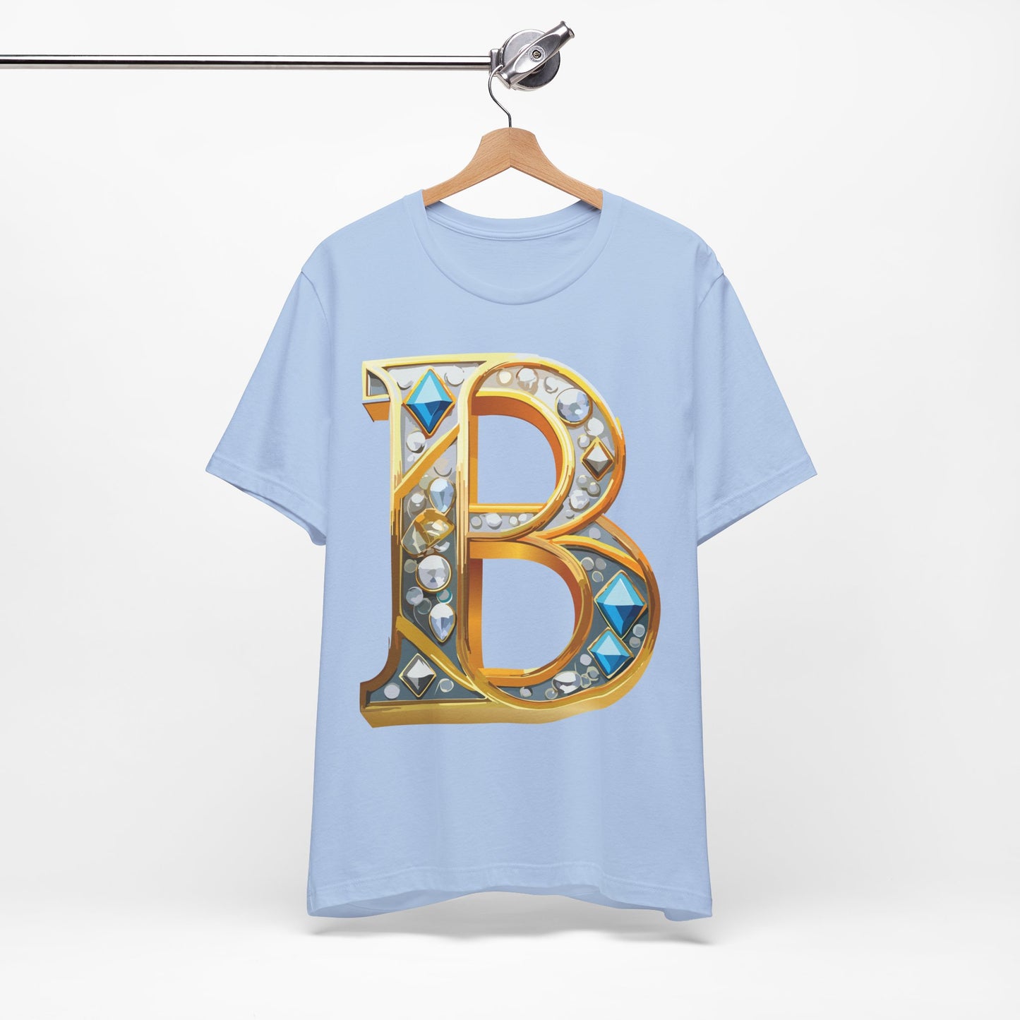 Letter Shirt, Shirt with Letters, Tee Shirt with Gold Letter, Shirt with Antique Letters