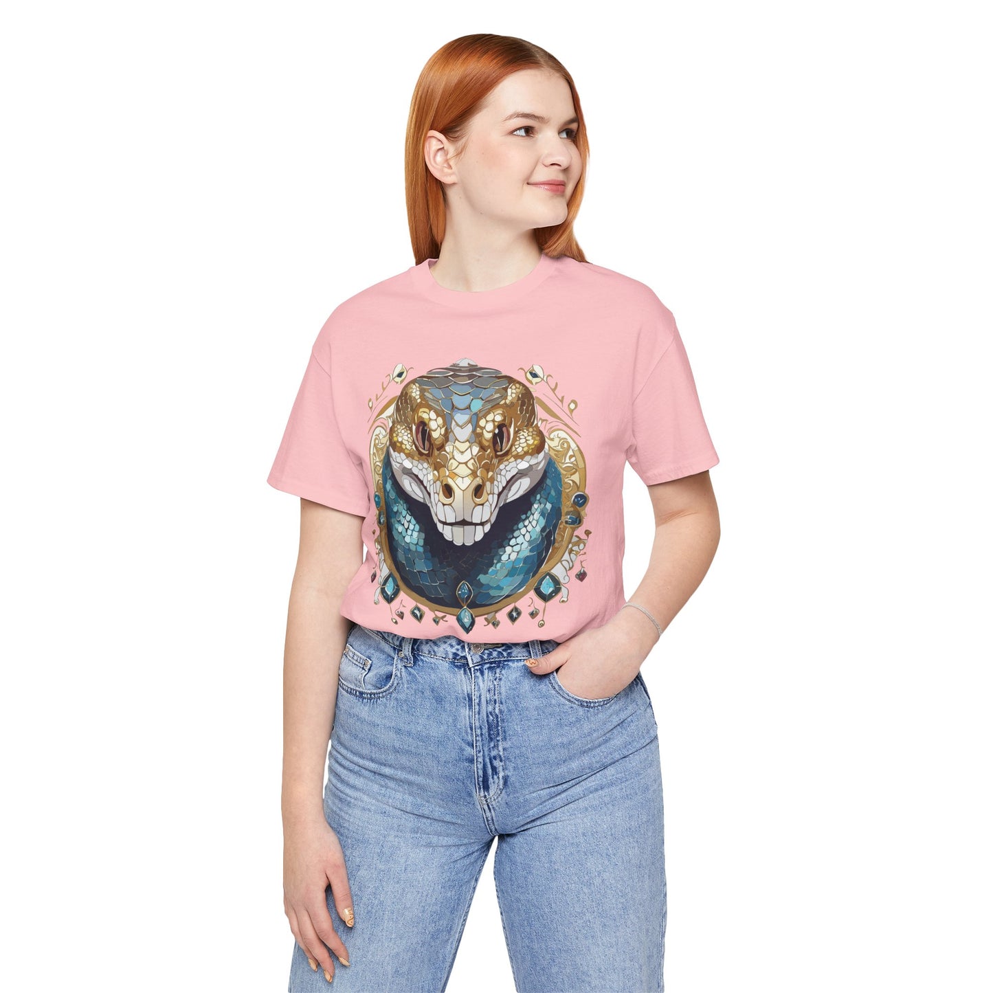 Animal Shirt, Shirt with Animal, Tee Shirt with Gold Animal Medal, Shirt with Antique Animal Medallion