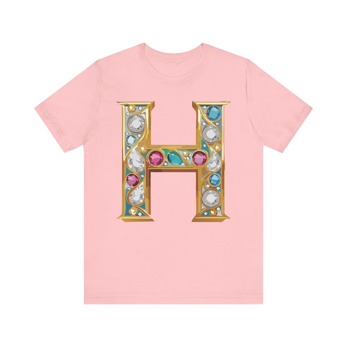 Letter Shirt, Shirt with Letters, Tee Shirt with Gold Letter, Shirt with Antique Letters