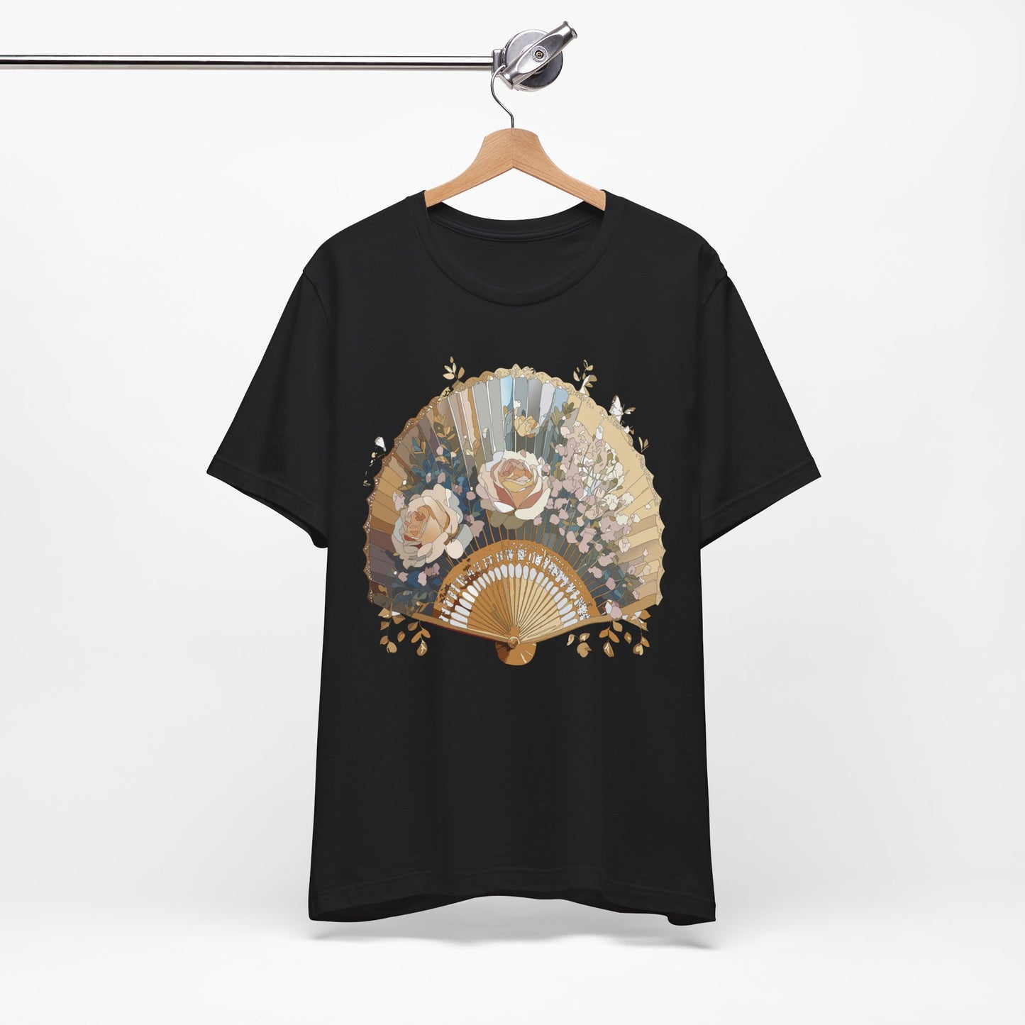 Fan shirt, Shirt with Fan, Tee Shirt with Gold Blower