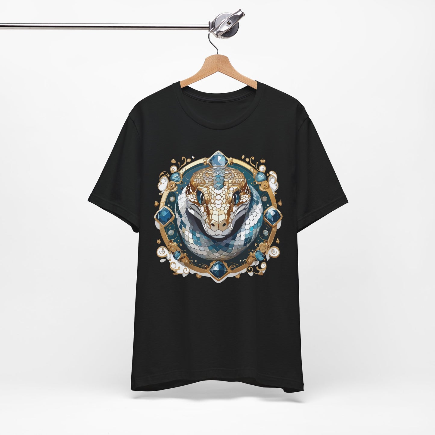 Animal Shirt, Shirt with Animal, Tee Shirt with Gold Animal Medal, Shirt with Antique Animal Medallion