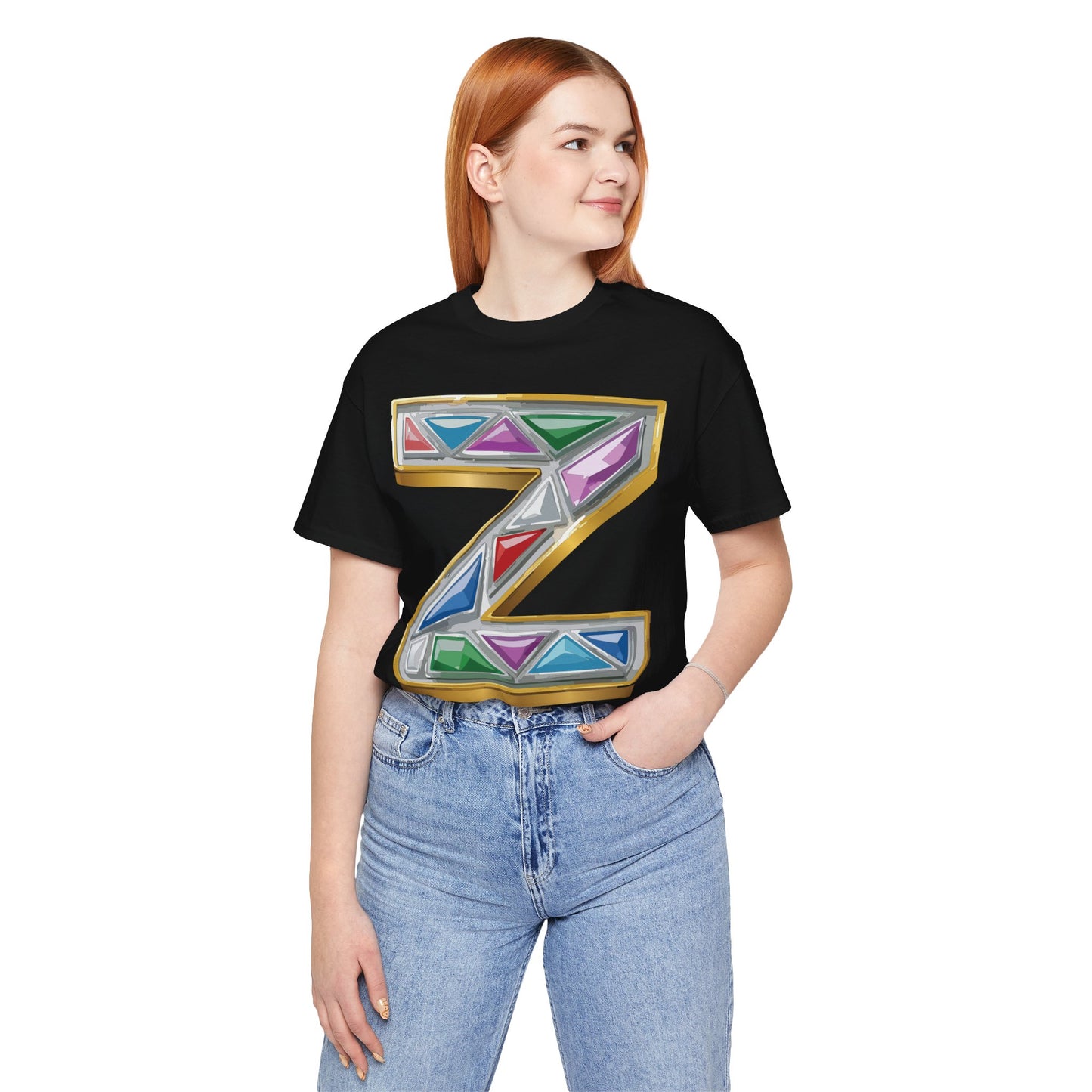 Letter Shirt, Shirt with Letters, Tee Shirt with Gold Letter, Shirt with Antique Letters