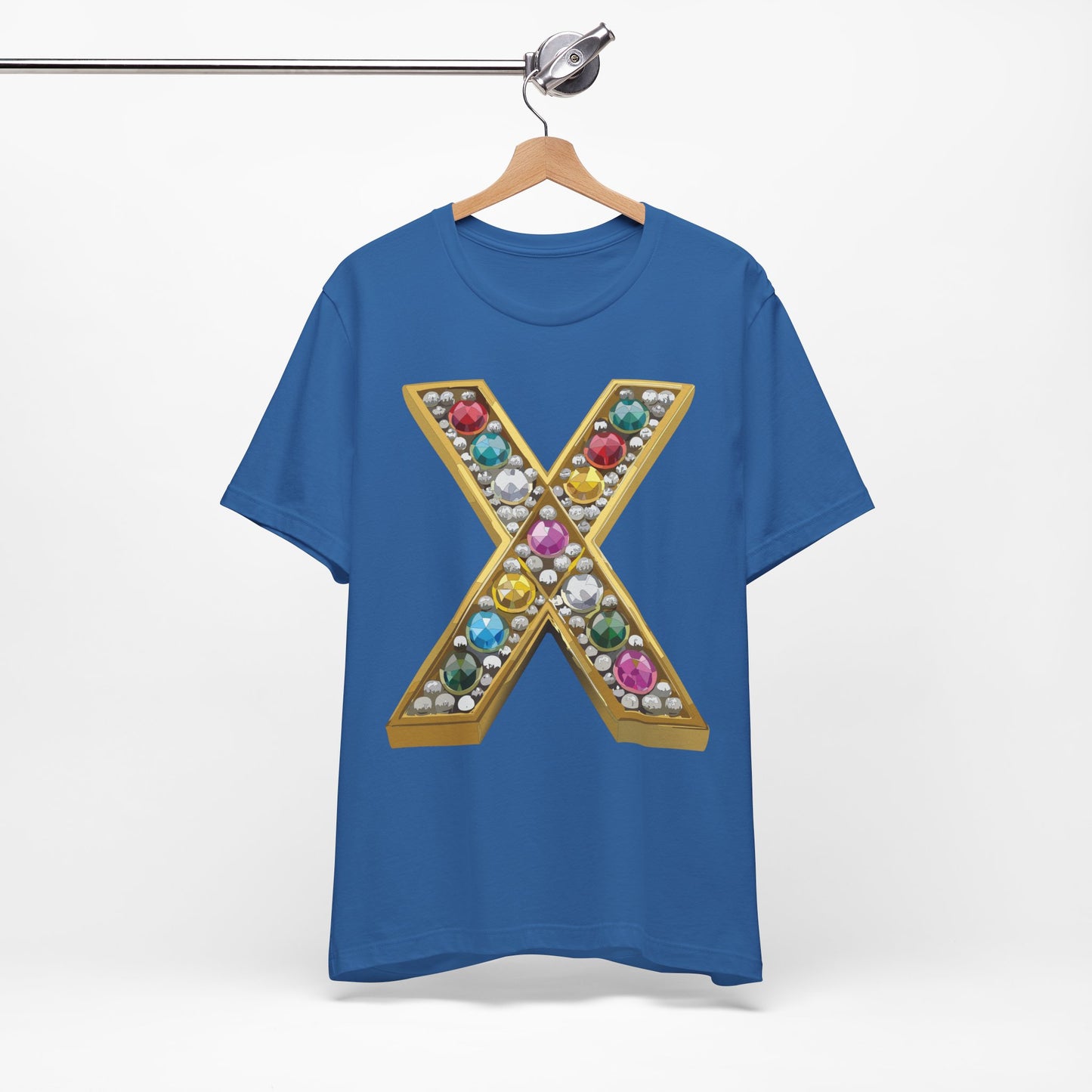 Letter Shirt, Shirt with Letters, Tee Shirt with Gold Letter, Shirt with Antique Letters