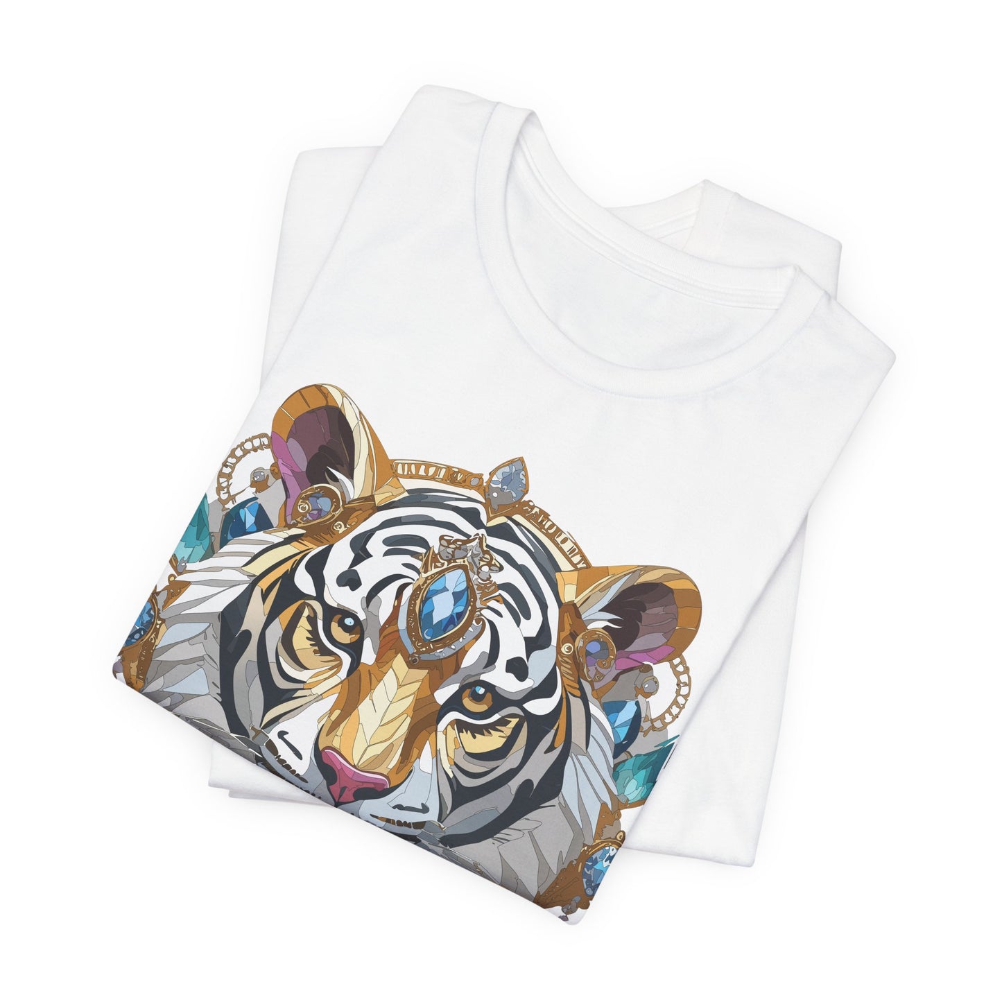 Animal Shirt, Shirt with Animal, Tee Shirt with Gold Animal Medal, Shirt with Antique Animal Medallion