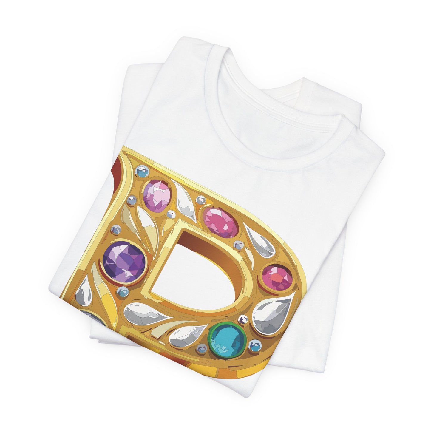 Letter Shirt, Shirt with Letters, Tee Shirt with Gold Letter, Shirt with Antique Letters
