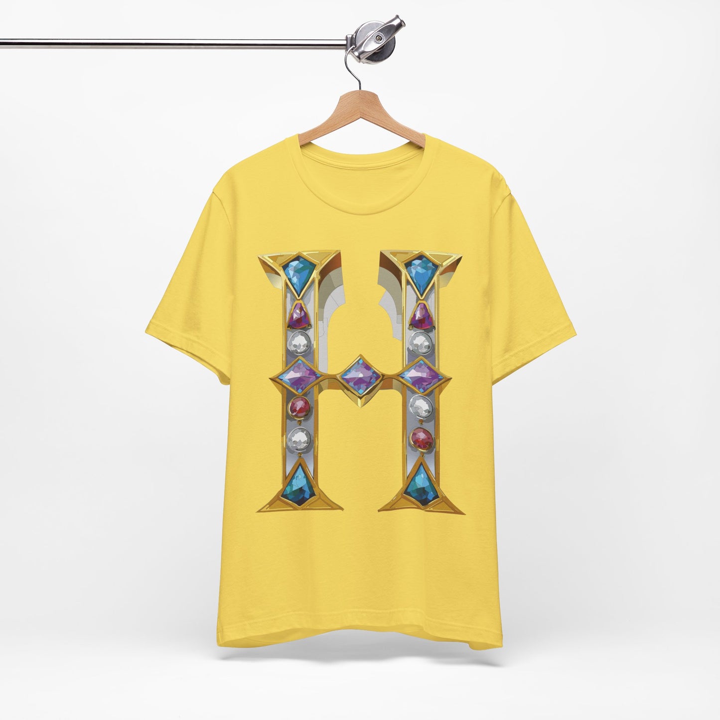 Letter Shirt, Shirt with Letters, Tee Shirt with Gold Letter, Shirt with Antique Letters