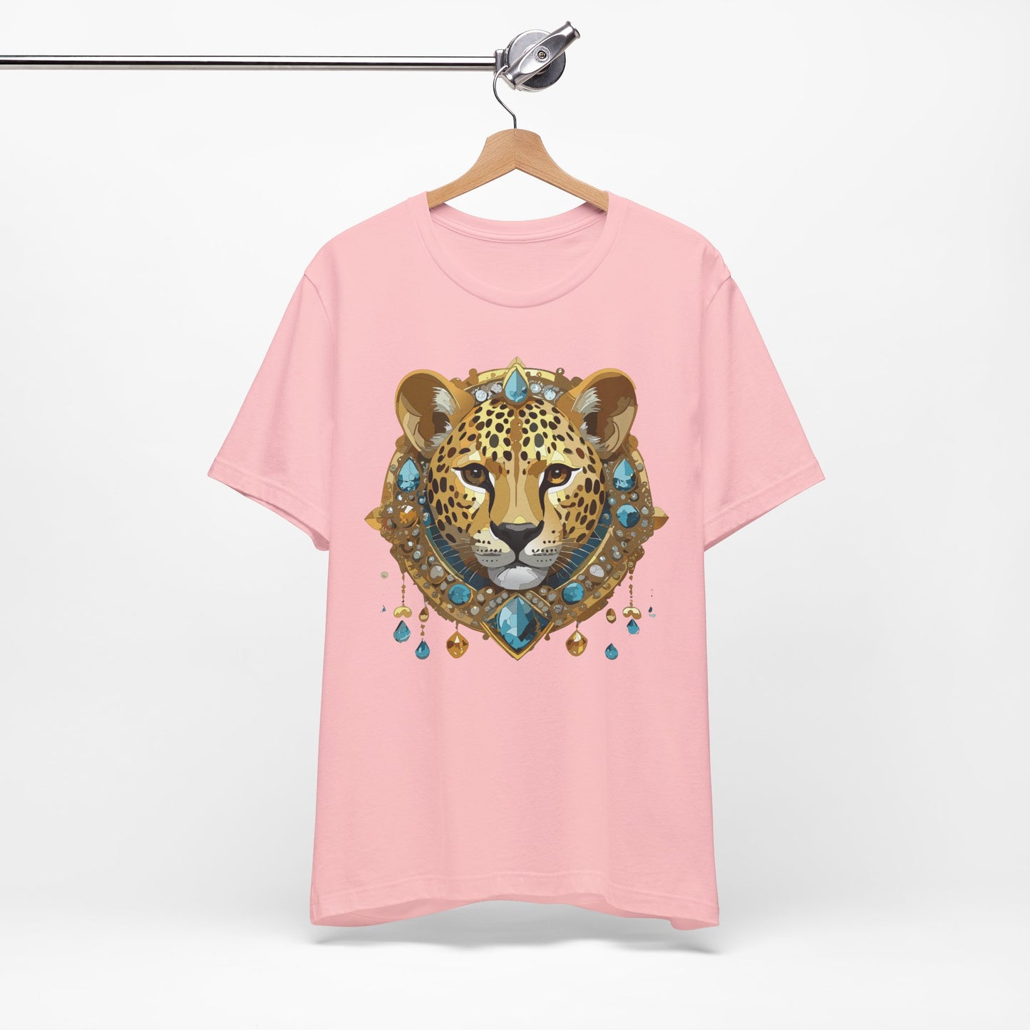 Animal Shirt, Shirt with Animal, Tee Shirt with Gold Animal Medal, Shirt with Antique Animal Medallion