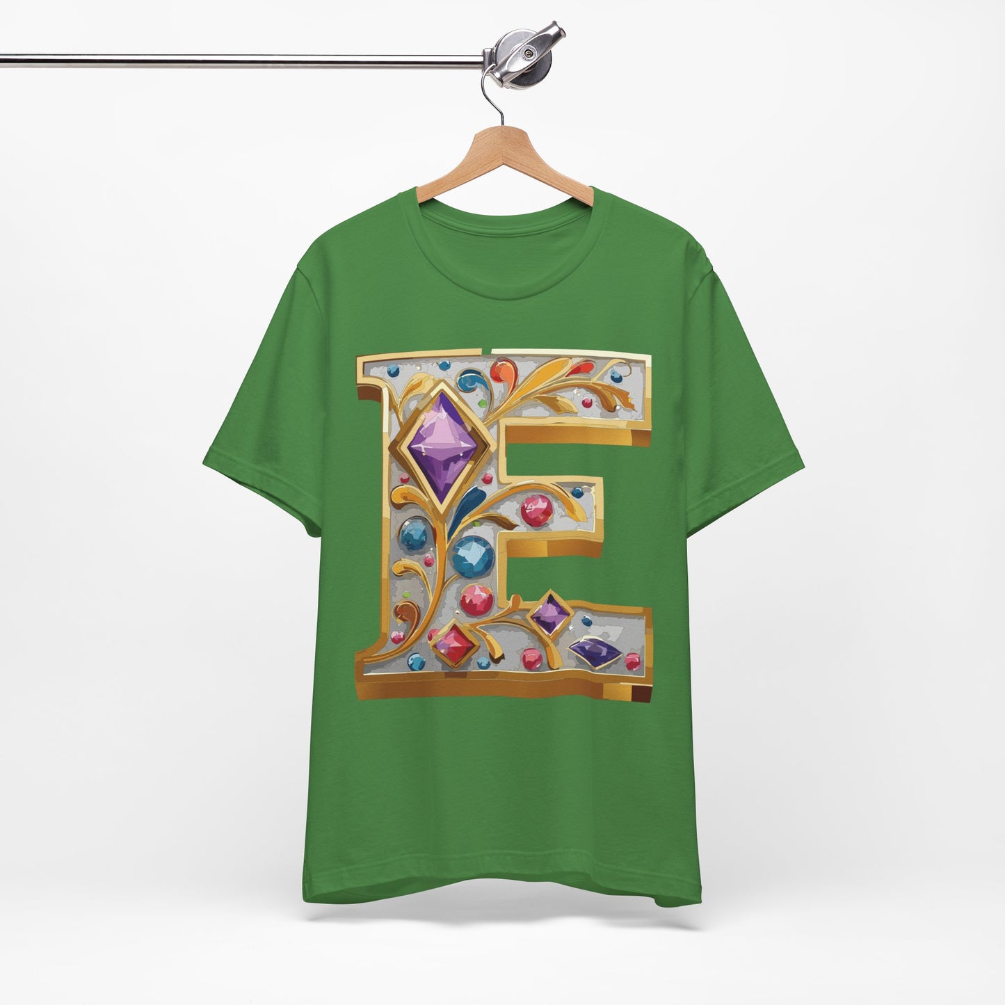 Letter Shirt, Shirt with Letters, Tee Shirt with Gold Letter, Shirt with Antique Letters