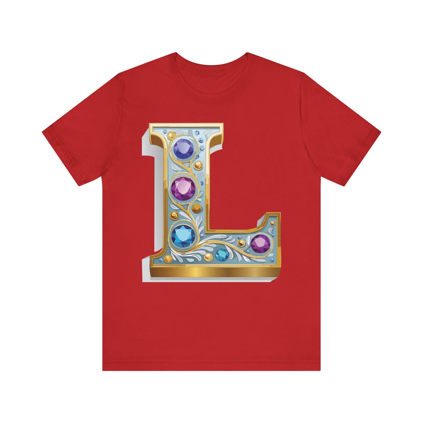 Letter Shirt, Shirt with Letters, Tee Shirt with Gold Letter, Shirt with Antique Letters