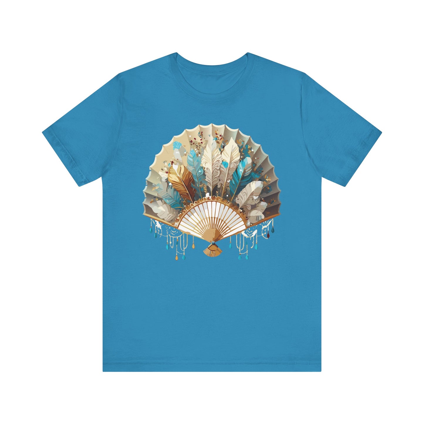 Fan shirt, Shirt with Fan, Tee Shirt with Gold Blower