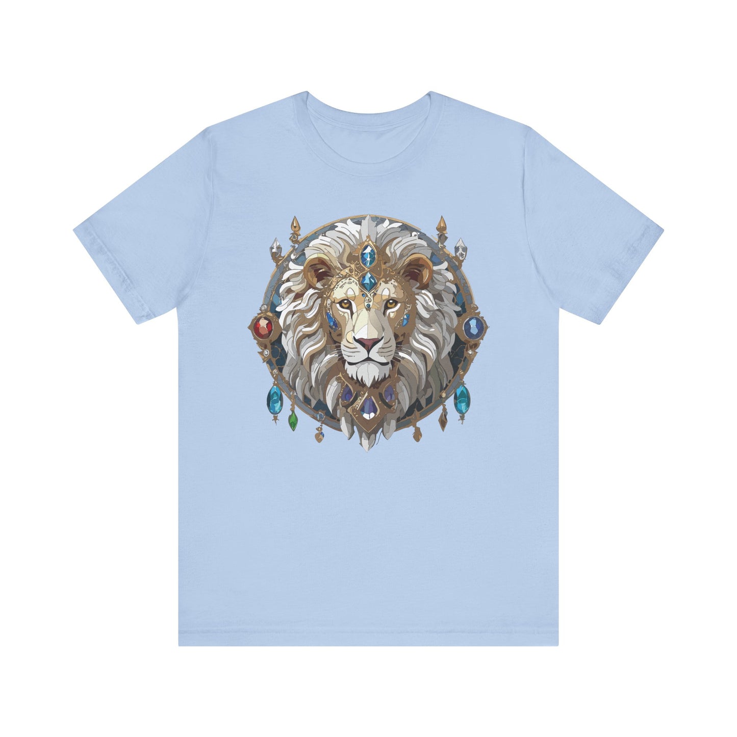 Animal Shirt, Shirt with Animal, Tee Shirt with Gold Animal Medal, Shirt with Antique Animal Medallion