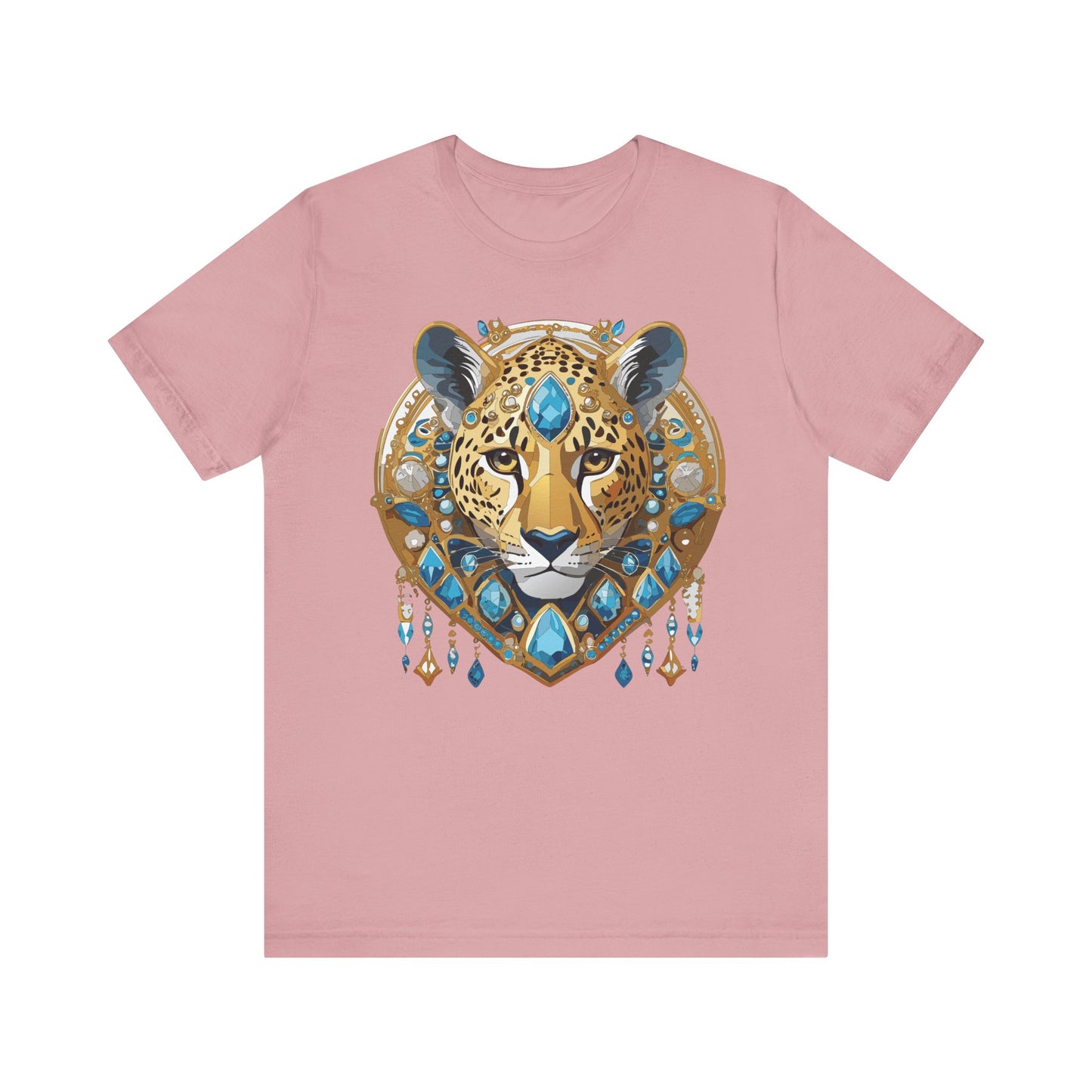 Animal Shirt, Shirt with Animal, Tee Shirt with Gold Animal Medal, Shirt with Antique Animal Medallion