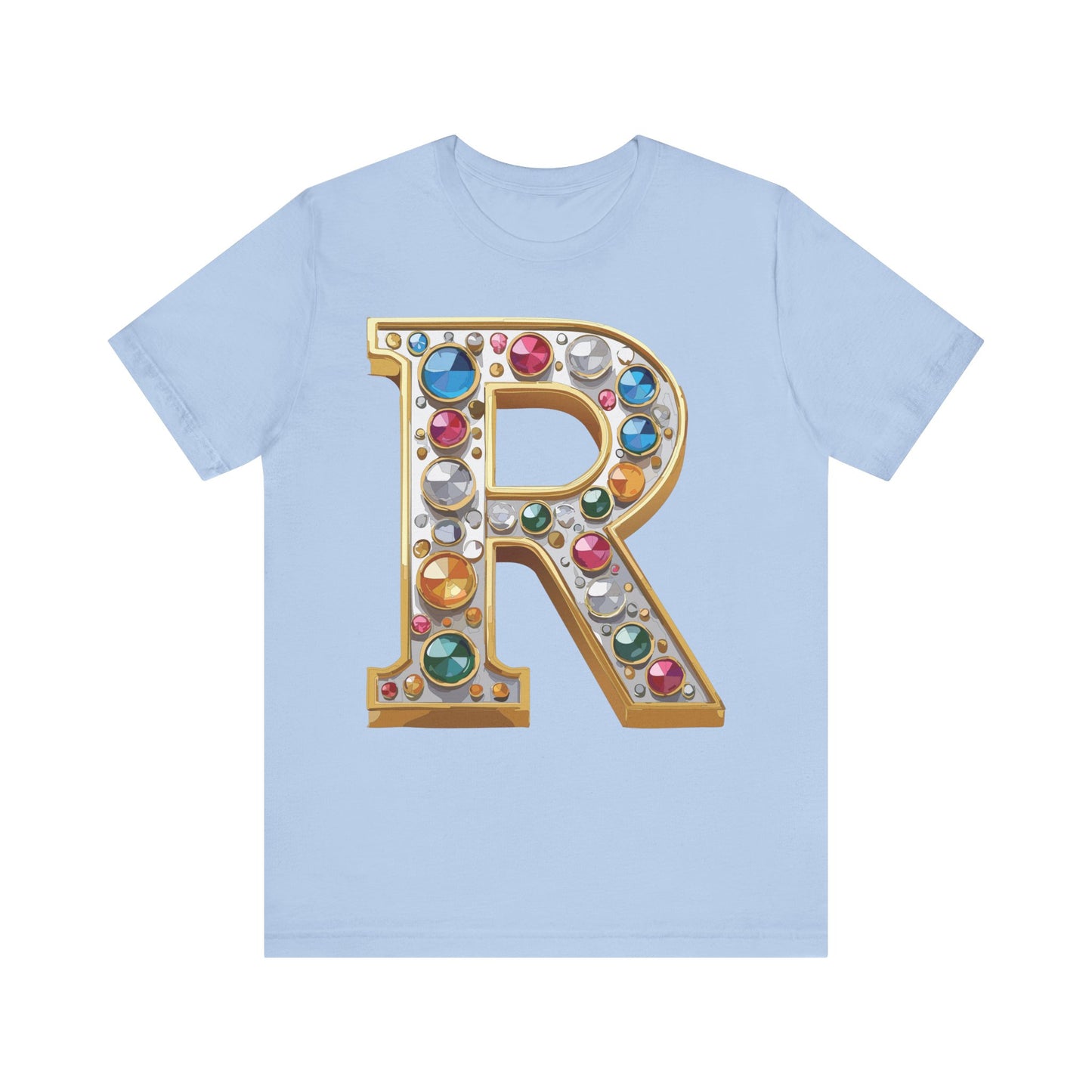 Letter Shirt, Shirt with Letters, Tee Shirt with Gold Letter, Shirt with Antique Letters