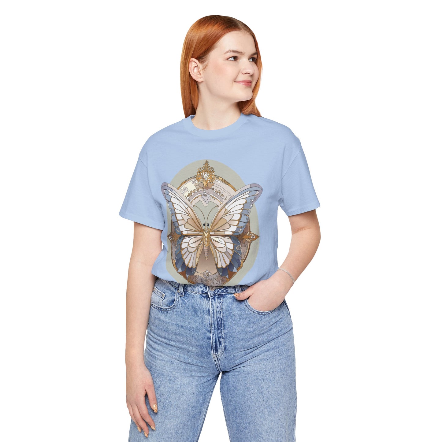 Butterfly Shirt, Shirt with Butterfly, Tee Shirt with Antique Butterfly