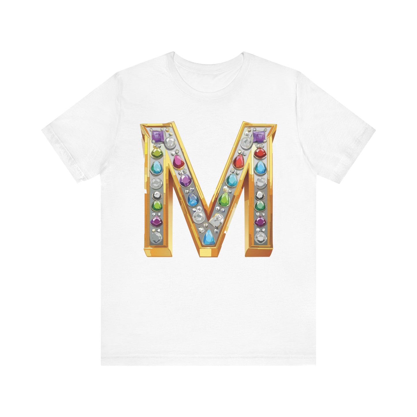 Letter Shirt, Shirt with Letters, Tee Shirt with Gold Letter, Shirt with Antique Letters