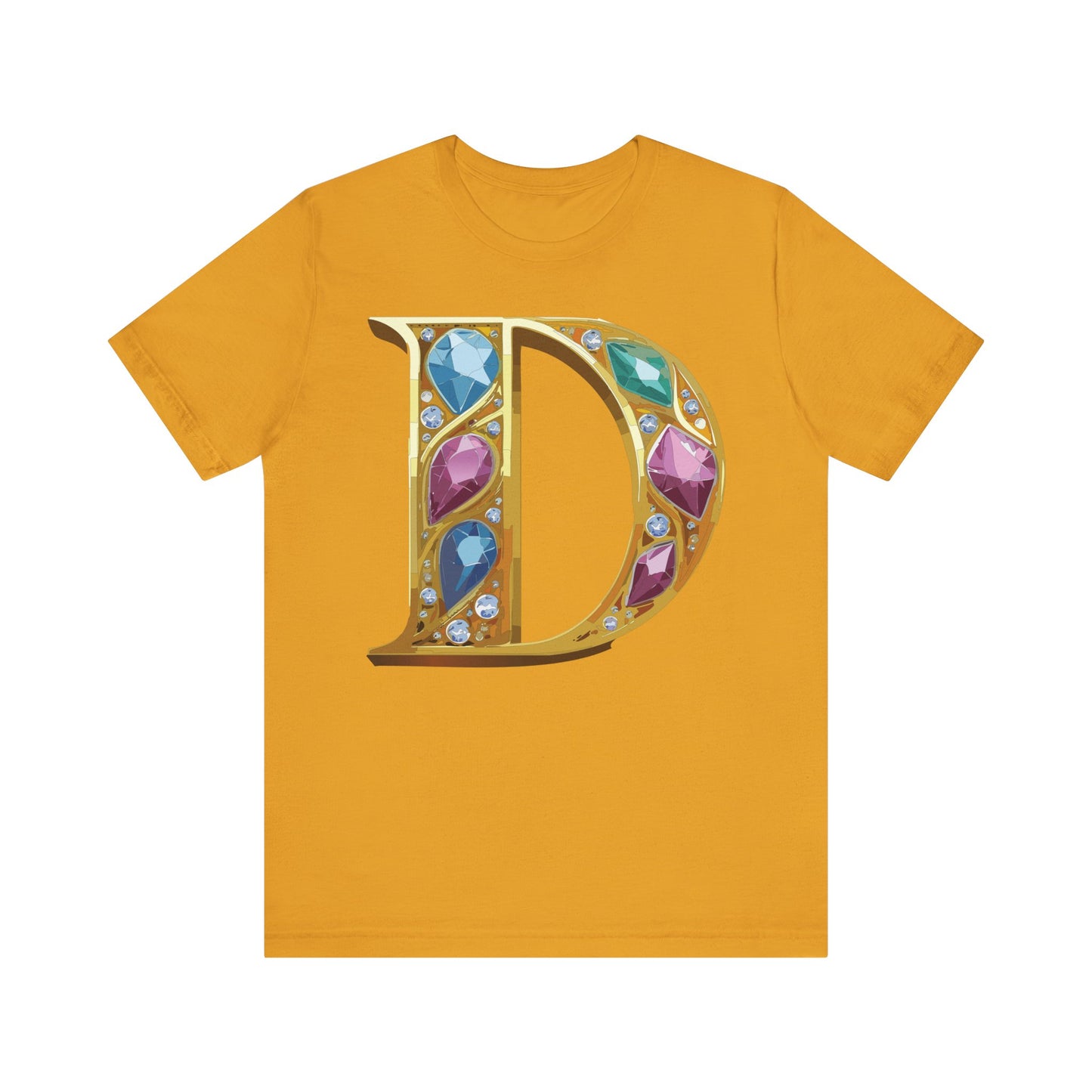 Letter Shirt, Shirt with Letters, Tee Shirt with Gold Letter, Shirt with Antique Letters