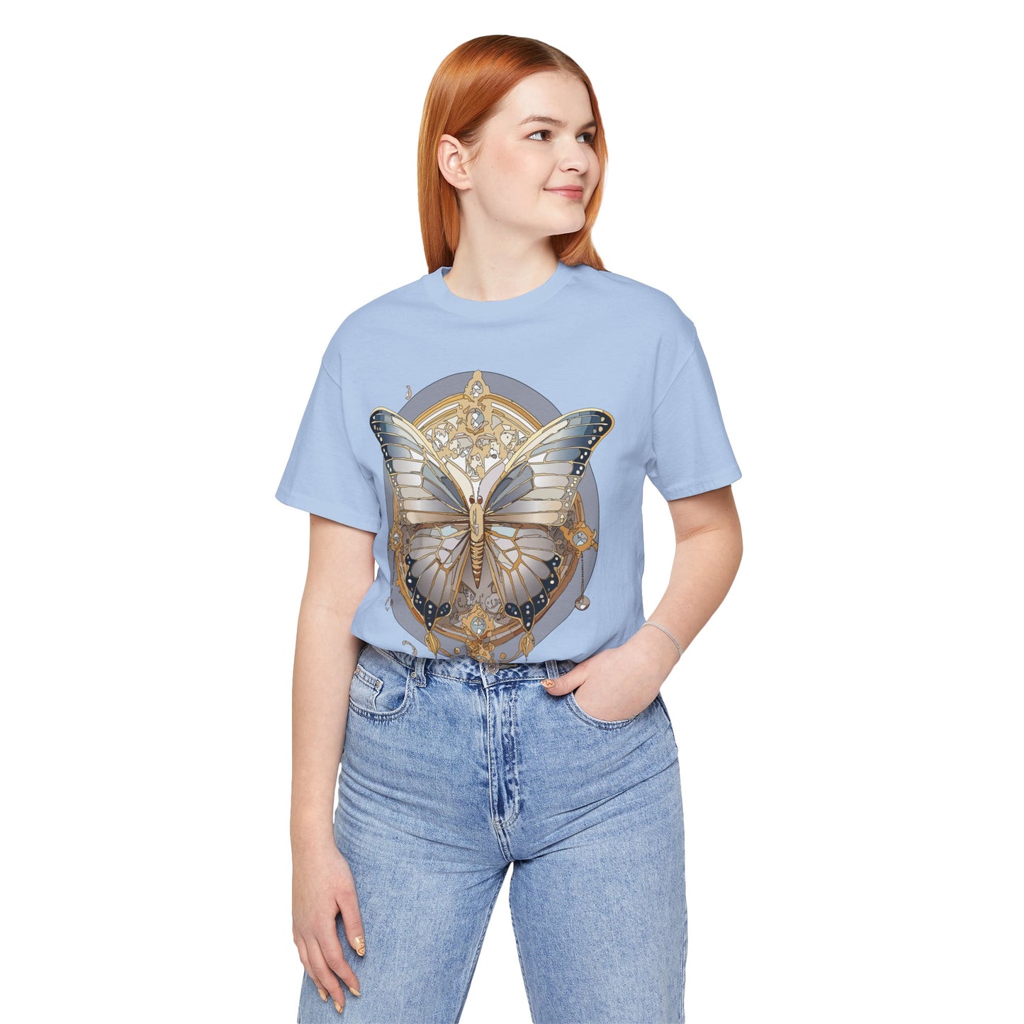 Butterfly Shirt, Shirt with Butterfly, Tee Shirt with Antique Butterfly