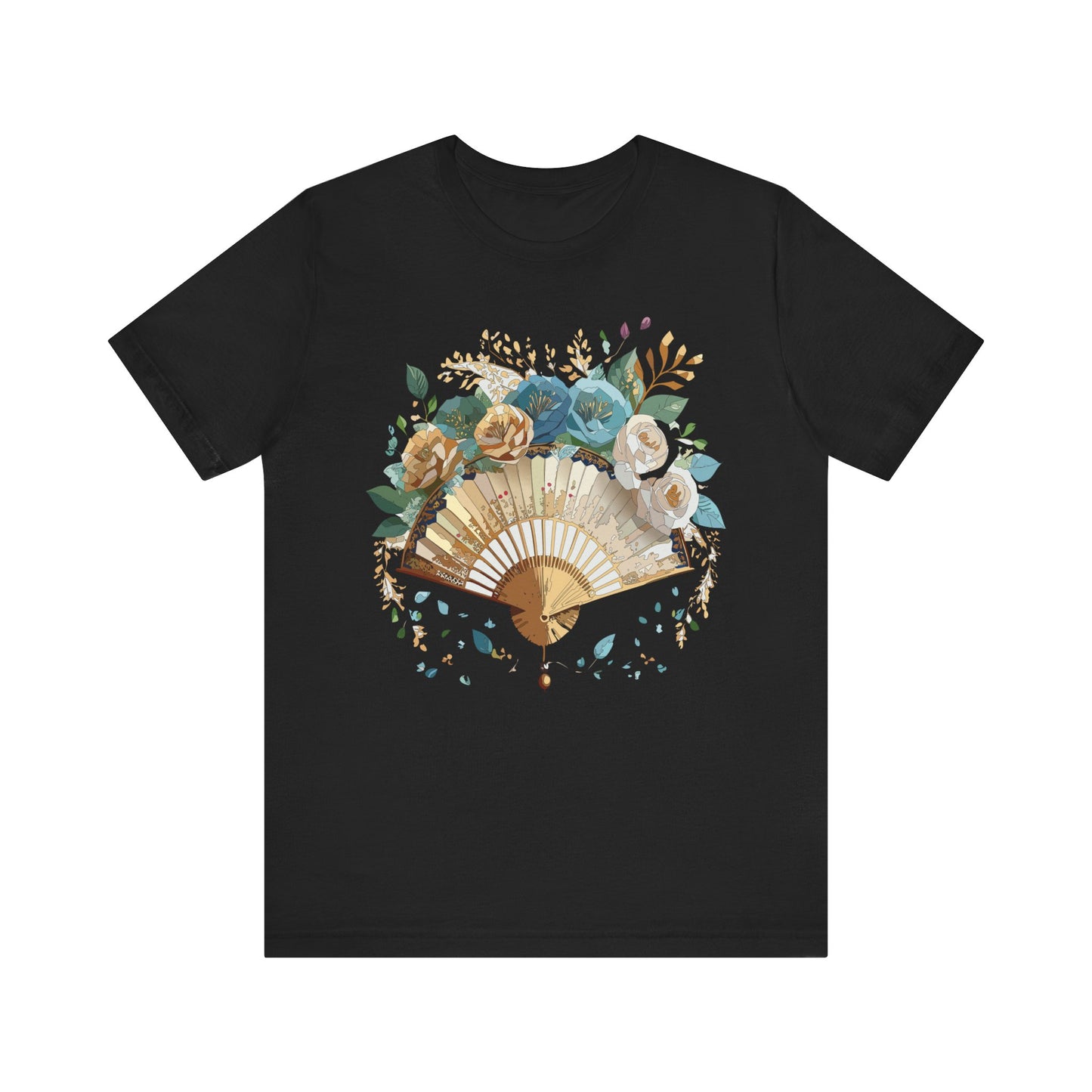 Fan shirt, Shirt with Fan, Tee Shirt with Gold Blower