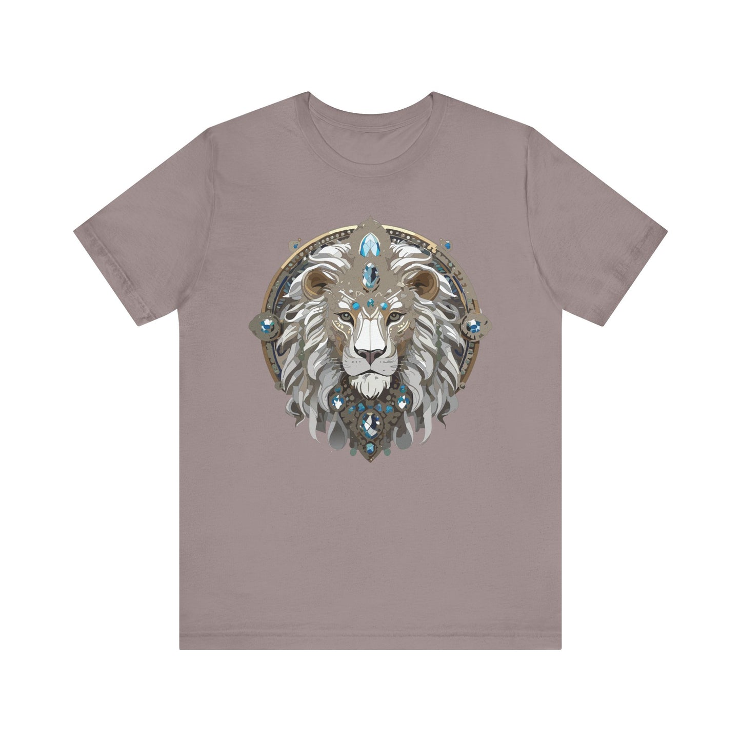 Animal Shirt, Shirt with Animal, Tee Shirt with Gold Animal Medal, Shirt with Antique Animal Medallion