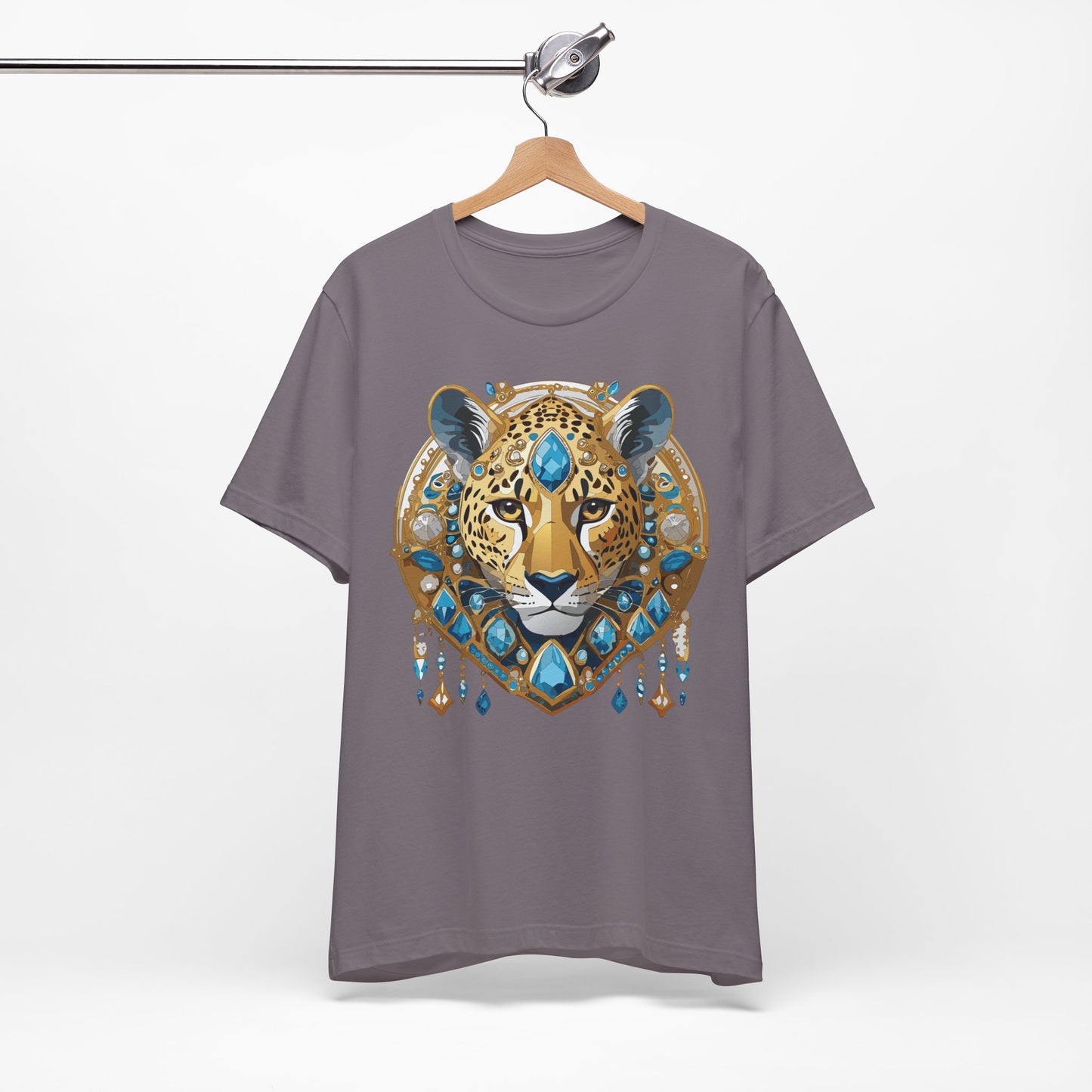 Animal Shirt, Shirt with Animal, Tee Shirt with Gold Animal Medal, Shirt with Antique Animal Medallion