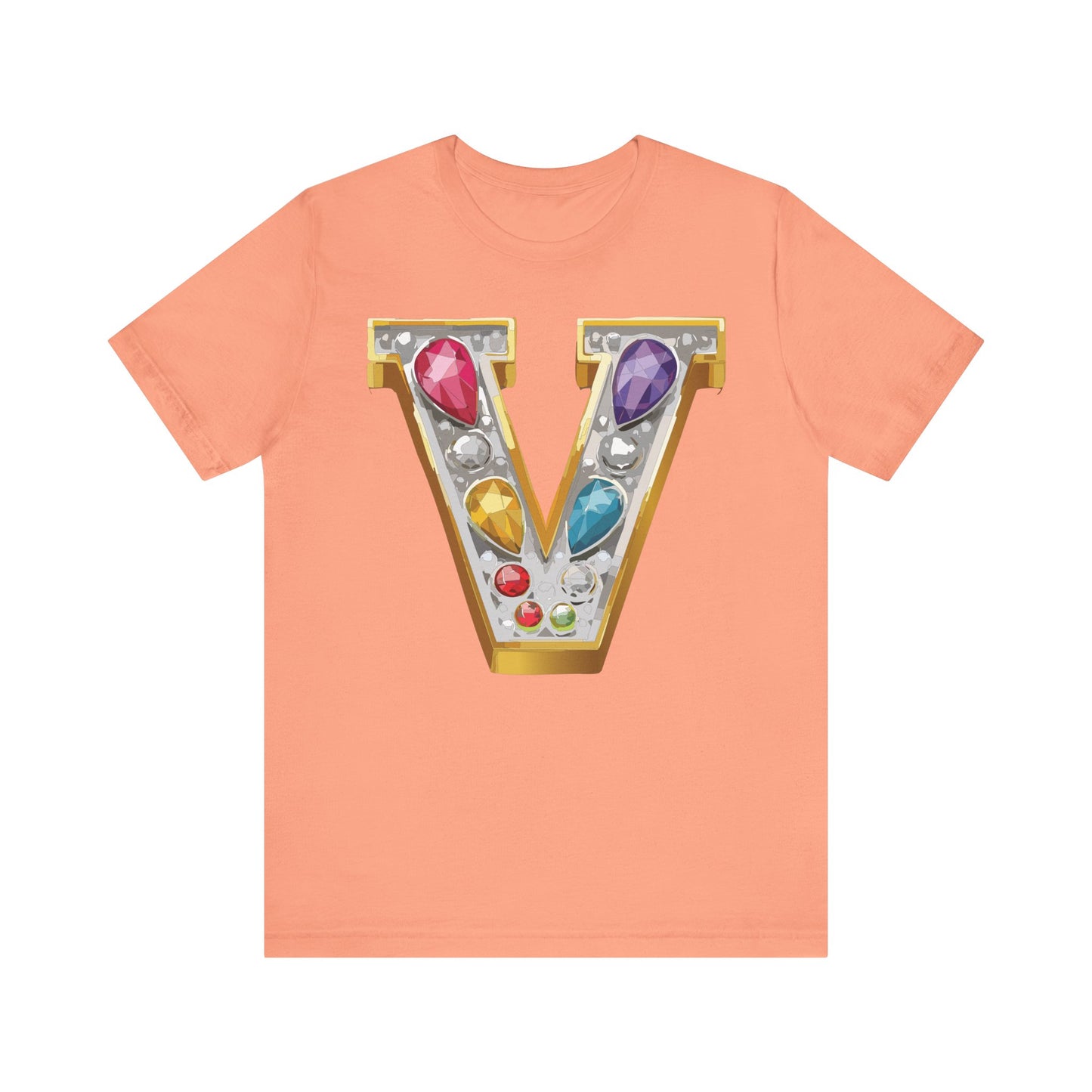 Letter Shirt, Shirt with Letters, Tee Shirt with Gold Letter, Shirt with Antique Letters