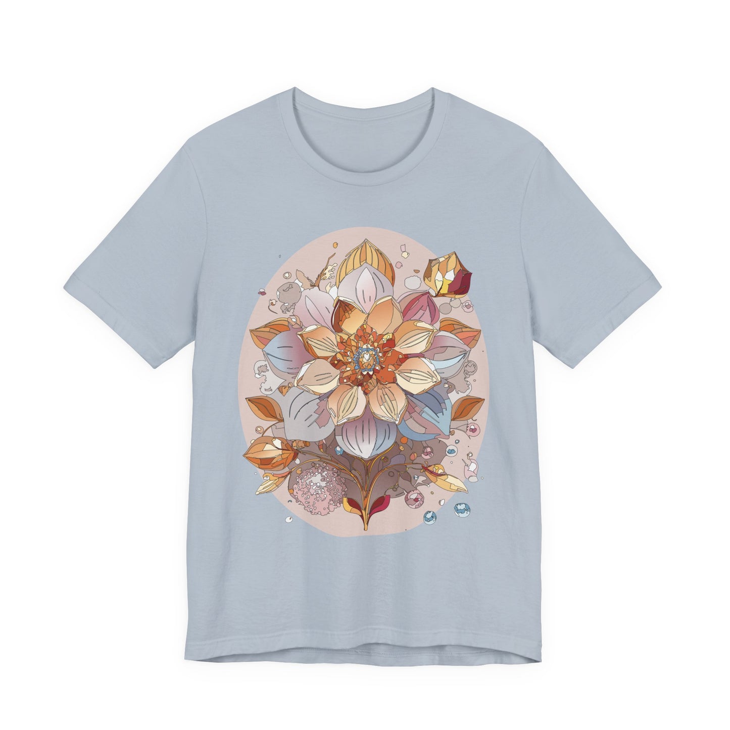 Floral Shirt, Flower Shirt, Tee Shirt with Antique Flower