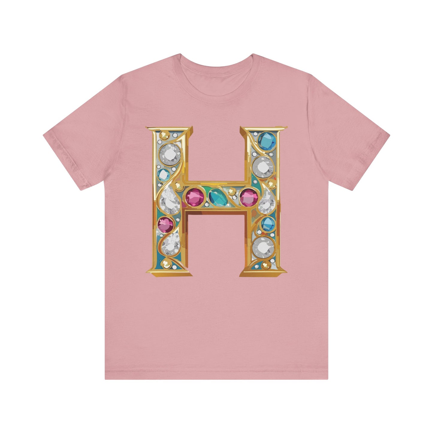 Letter Shirt, Shirt with Letters, Tee Shirt with Gold Letter, Shirt with Antique Letters