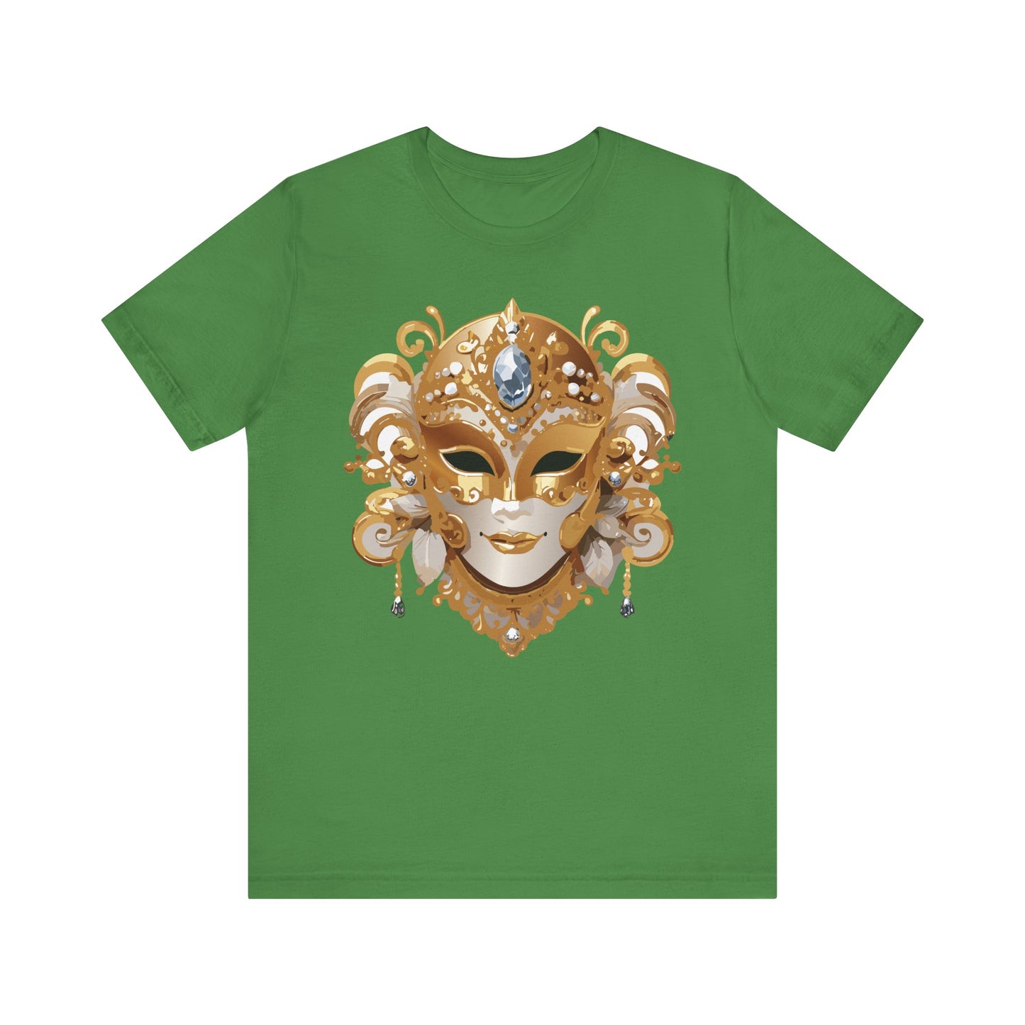 Mask Shirt, Shirt with Mask, Tee Shirt with Gold Face