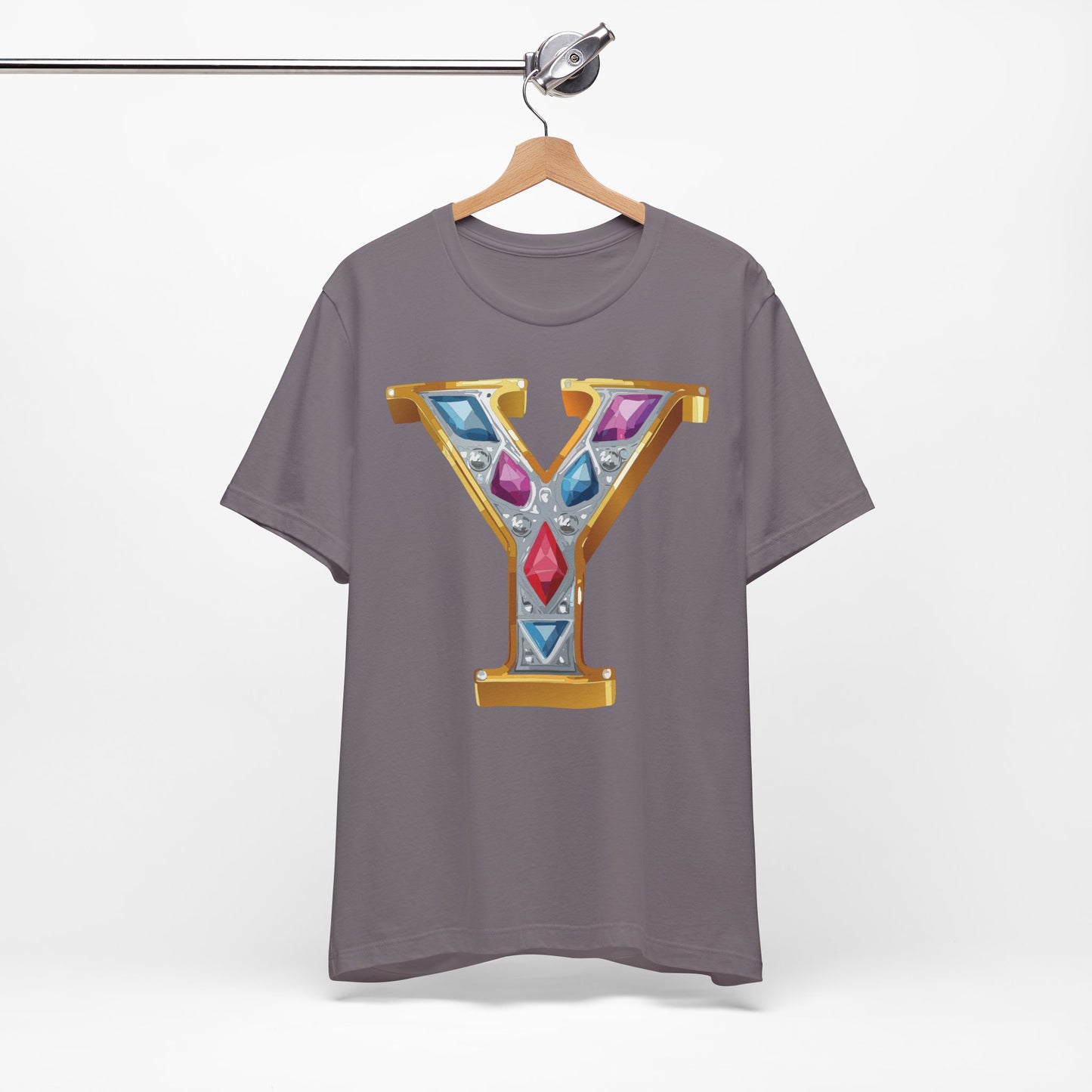 Letter Shirt, Shirt with Letters, Tee Shirt with Gold Letter, Shirt with Antique Letters