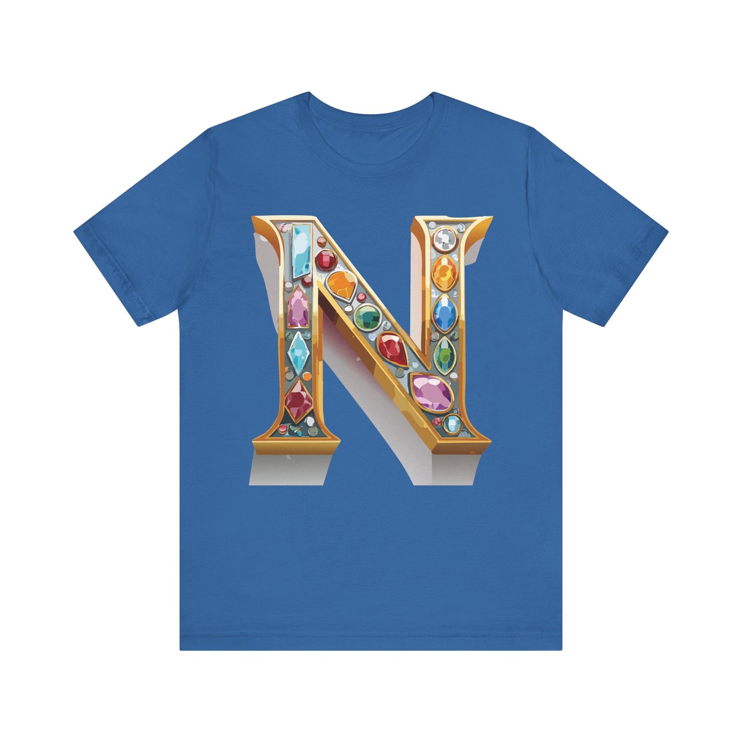 Letter Shirt, Shirt with Letters, Tee Shirt with Gold Letter, Shirt with Antique Letters